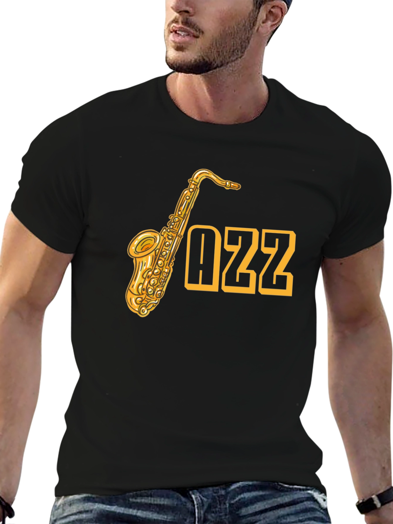 Jazz Music T-Shirt - Saxophone Design