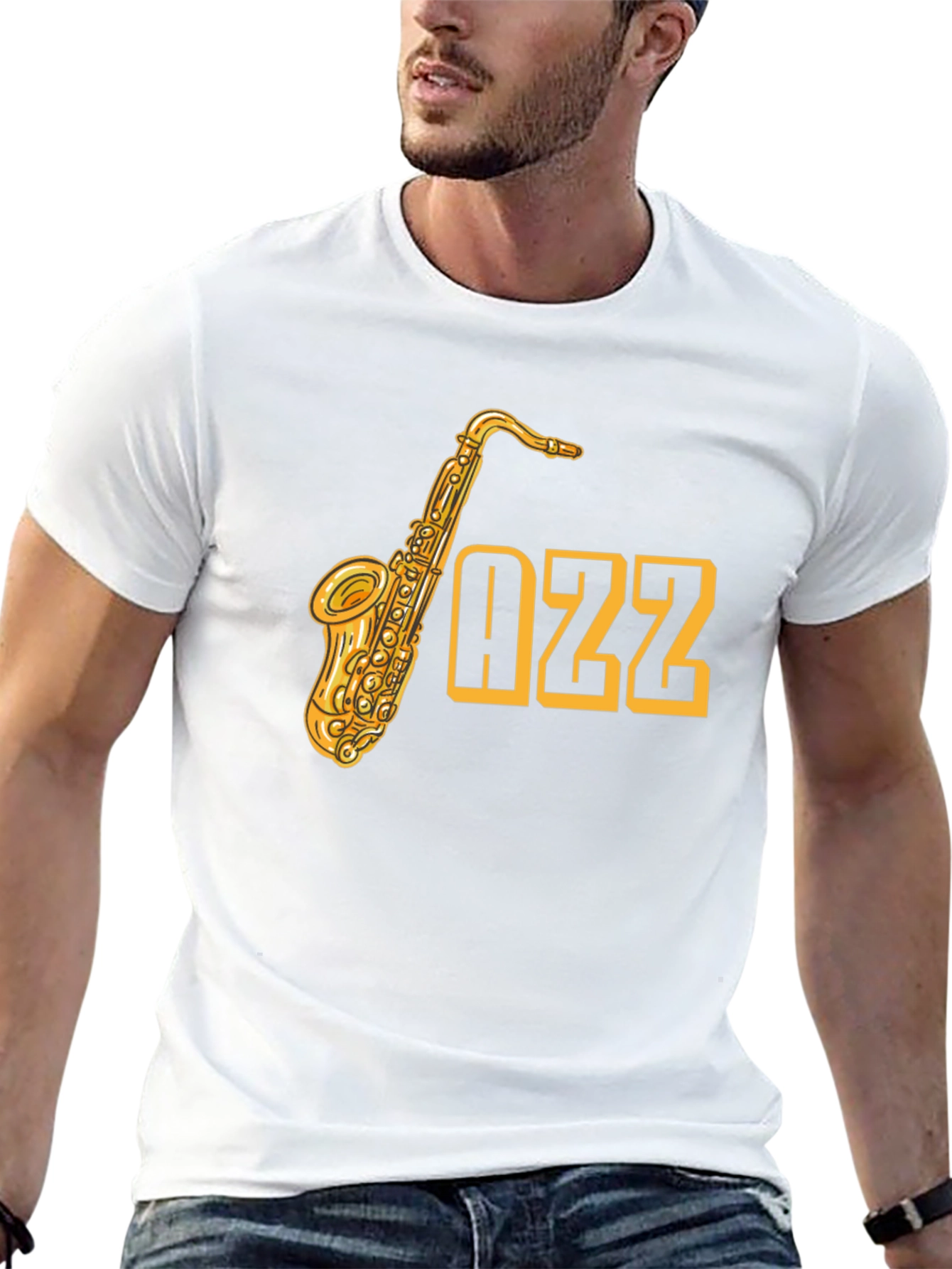 Jazz Music T-Shirt - Saxophone Design