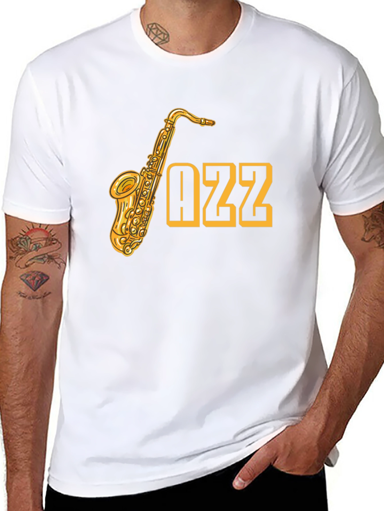 Jazz Music T-Shirt - Saxophone Design