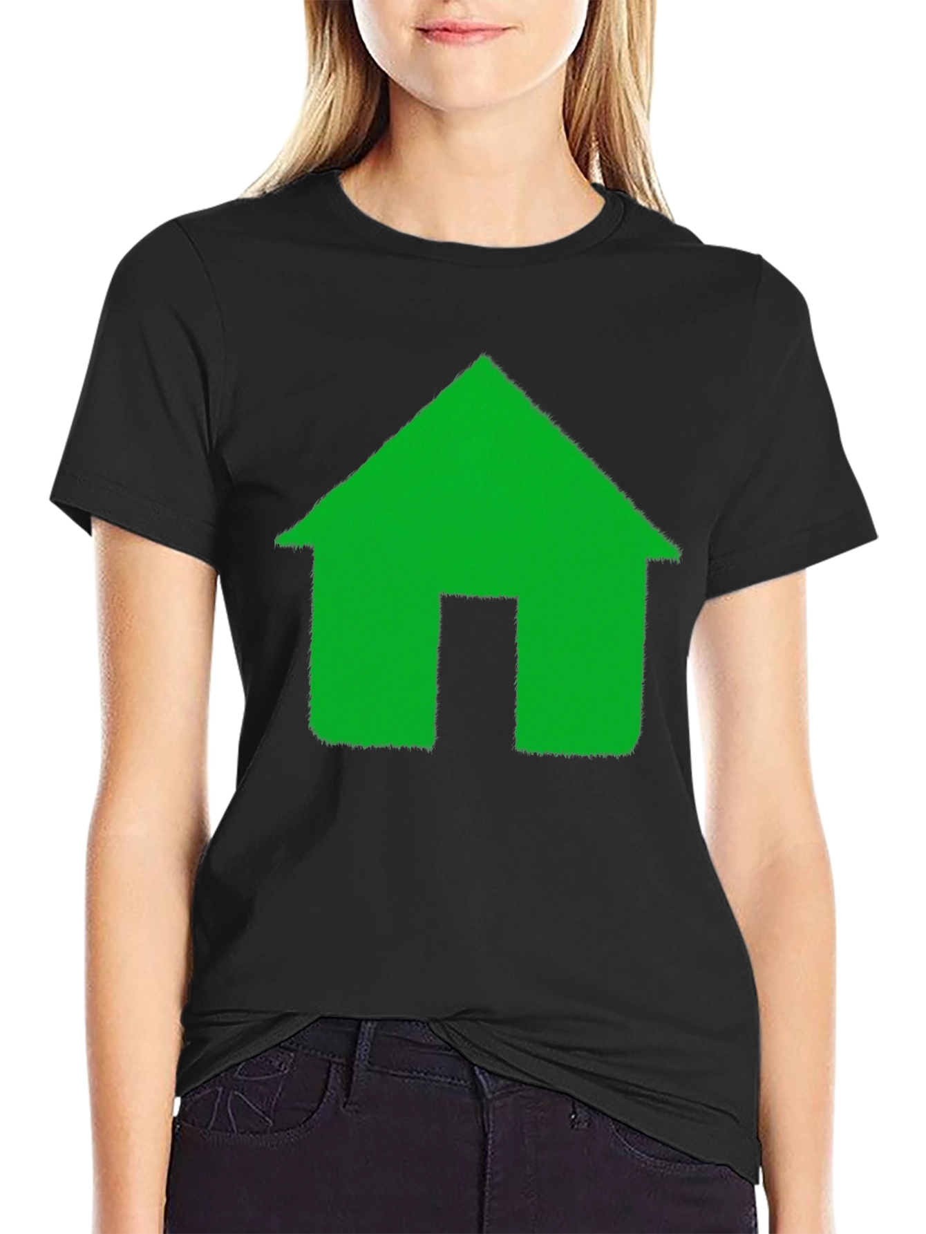Green House Graphic Black T-Shirt