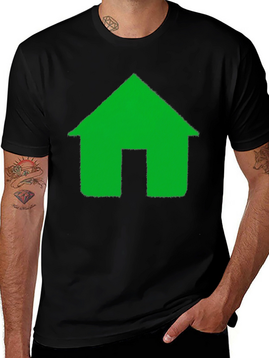 Green House Graphic Black T-Shirt