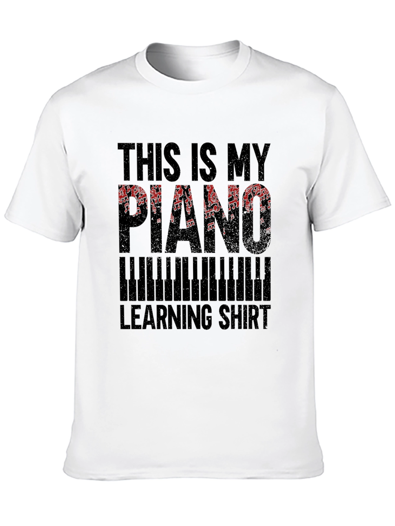 Piano Learning Shirt - Music Notes Tee