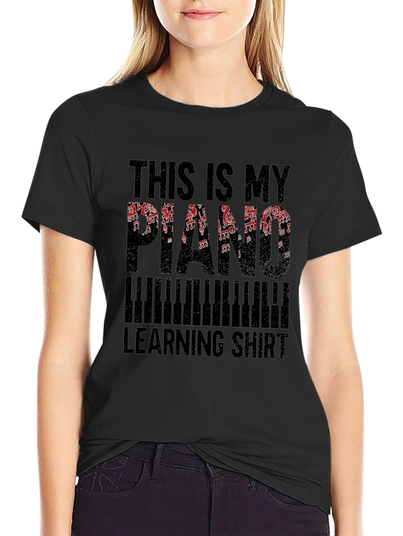 Piano Learning Shirt - Music Notes Tee