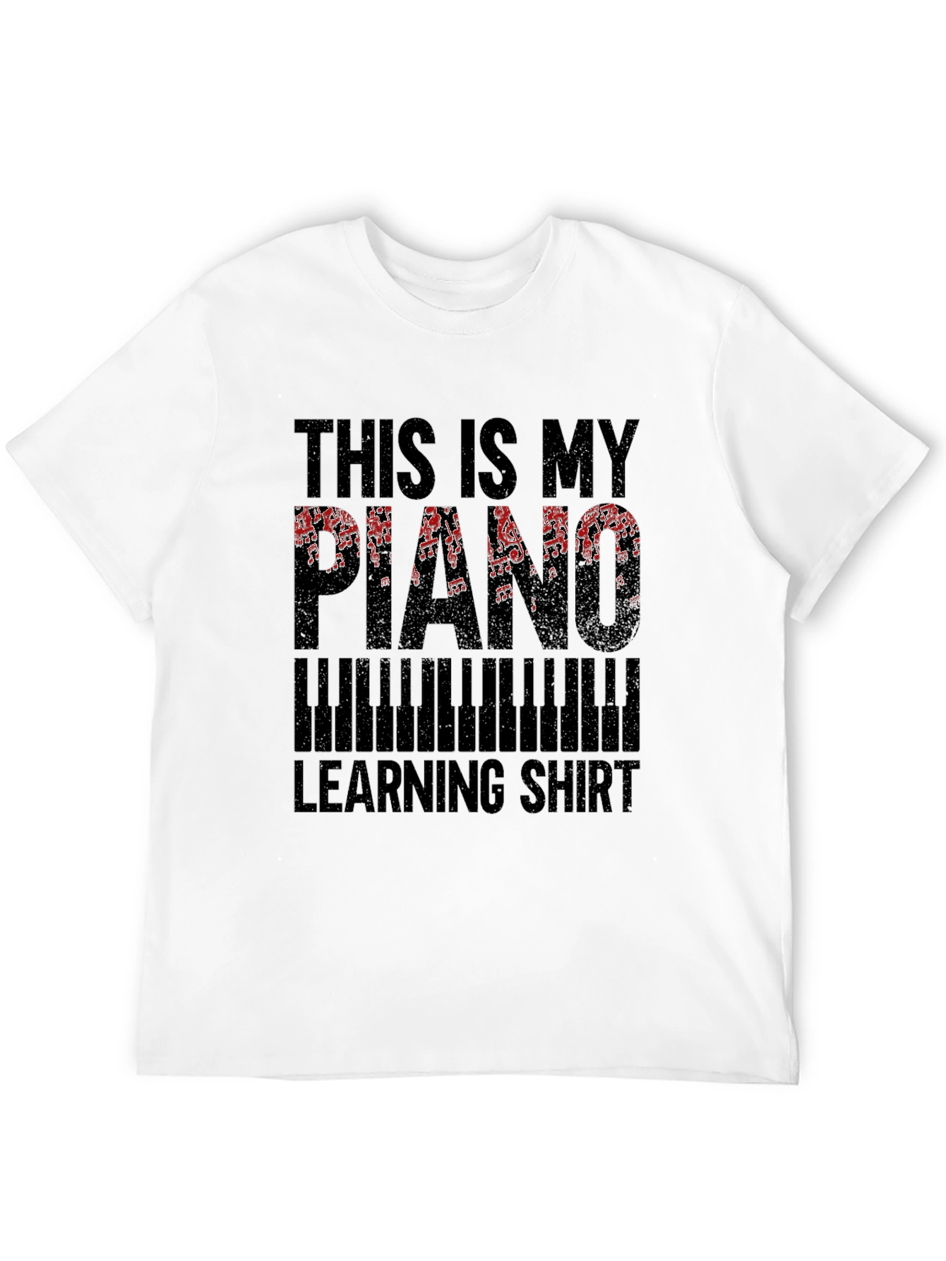 Piano Learning Shirt - Music Notes Tee