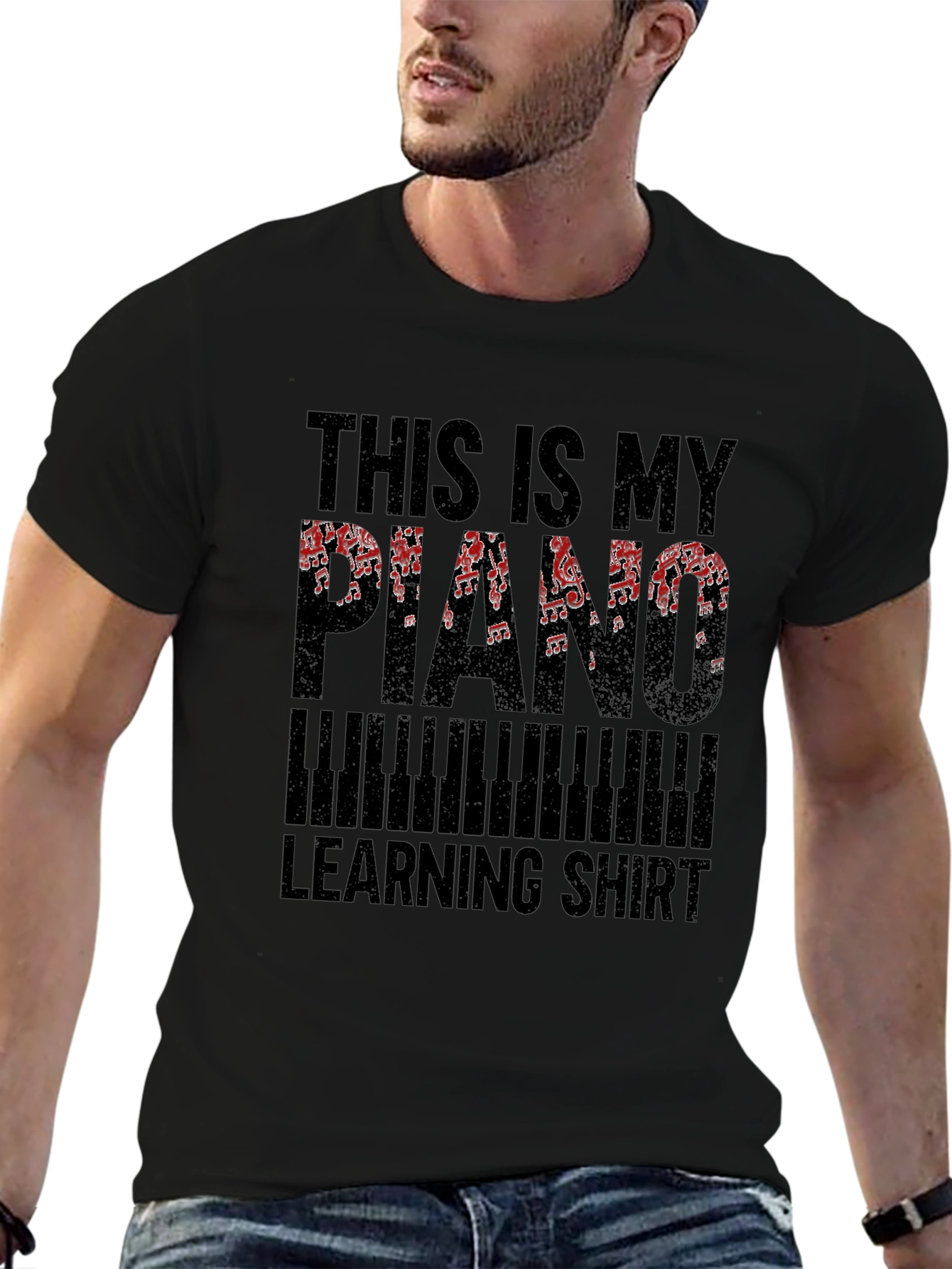 Piano Learning Shirt - Music Notes Tee
