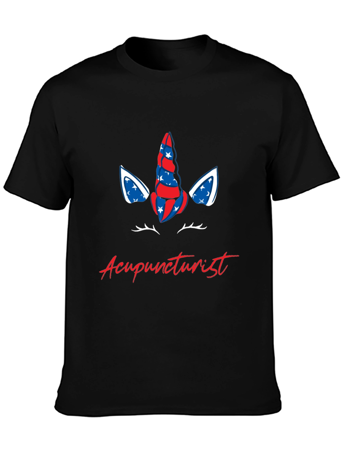 Acupuncturist Patriotic Unicorn Graphic Tee