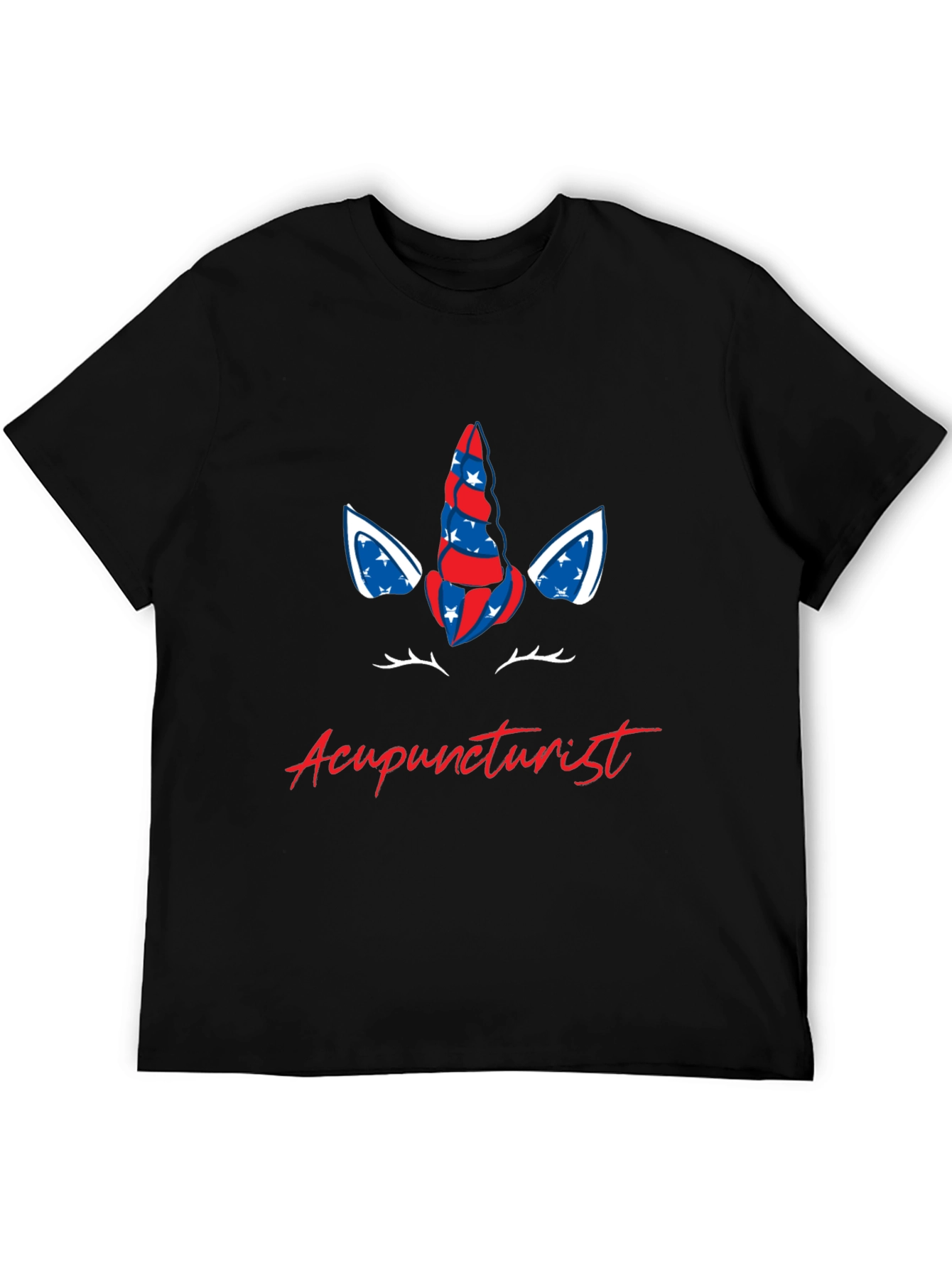Acupuncturist Patriotic Unicorn Graphic Tee