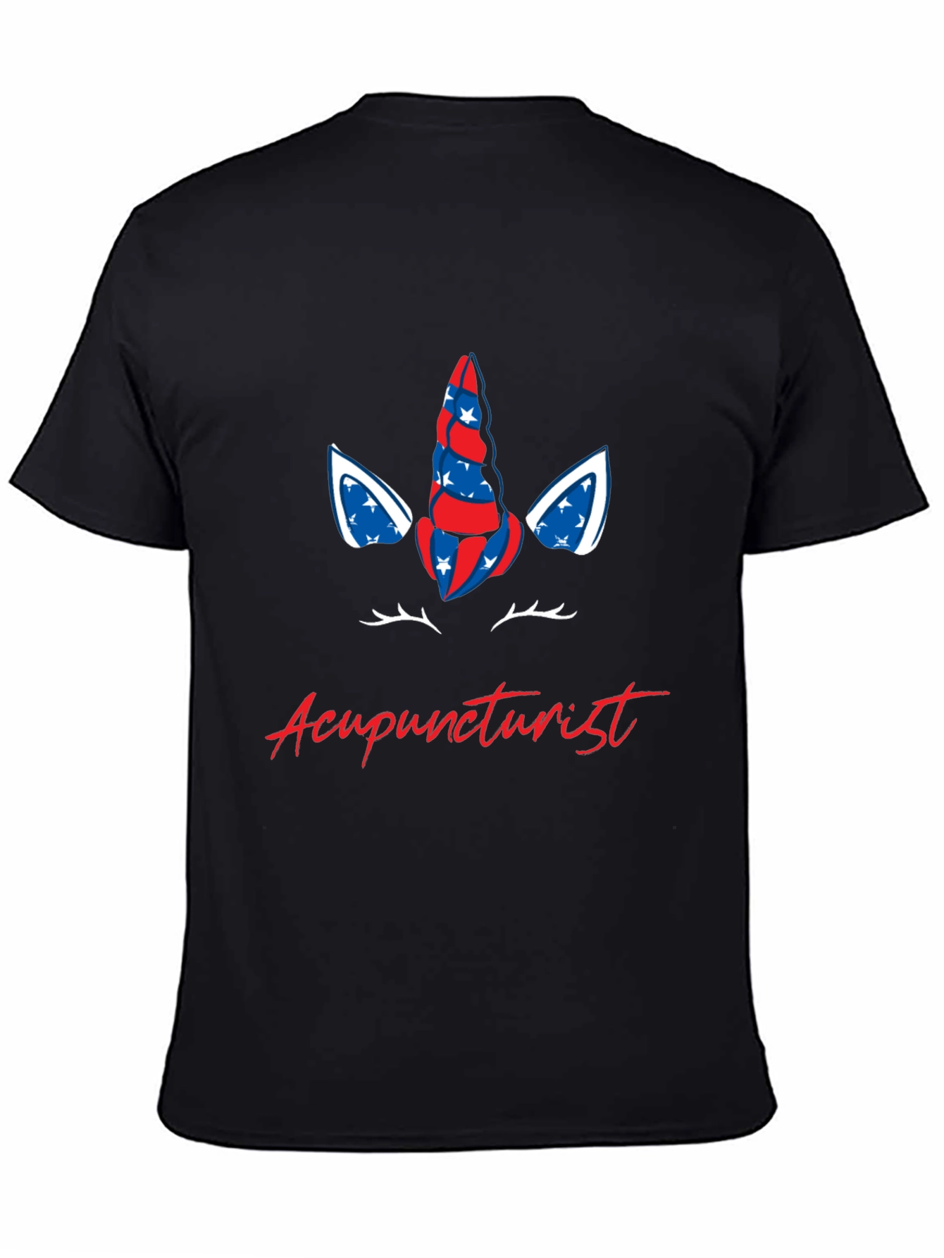 Acupuncturist Patriotic Unicorn Graphic Tee