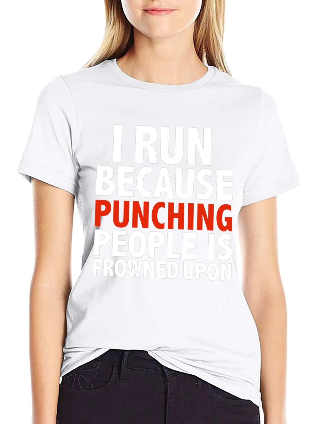 Funny Run Because Punching People T-Shirt