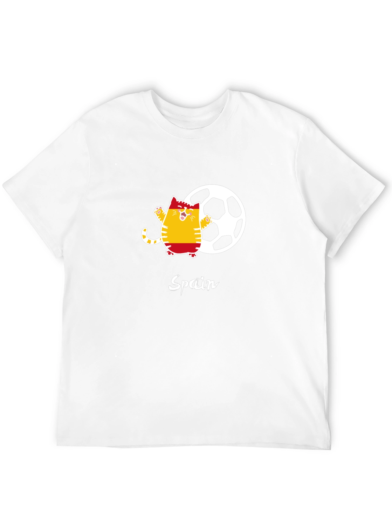 Spain Soccer Cat Graphic Tee