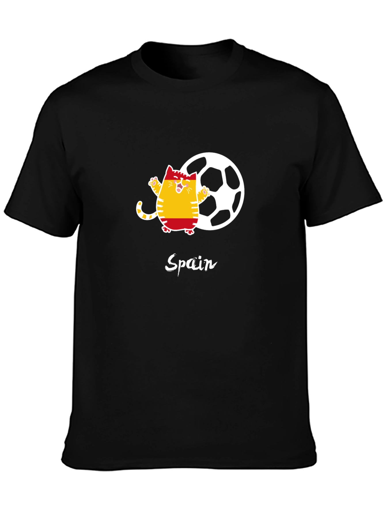 Spain Soccer Cat Graphic Tee