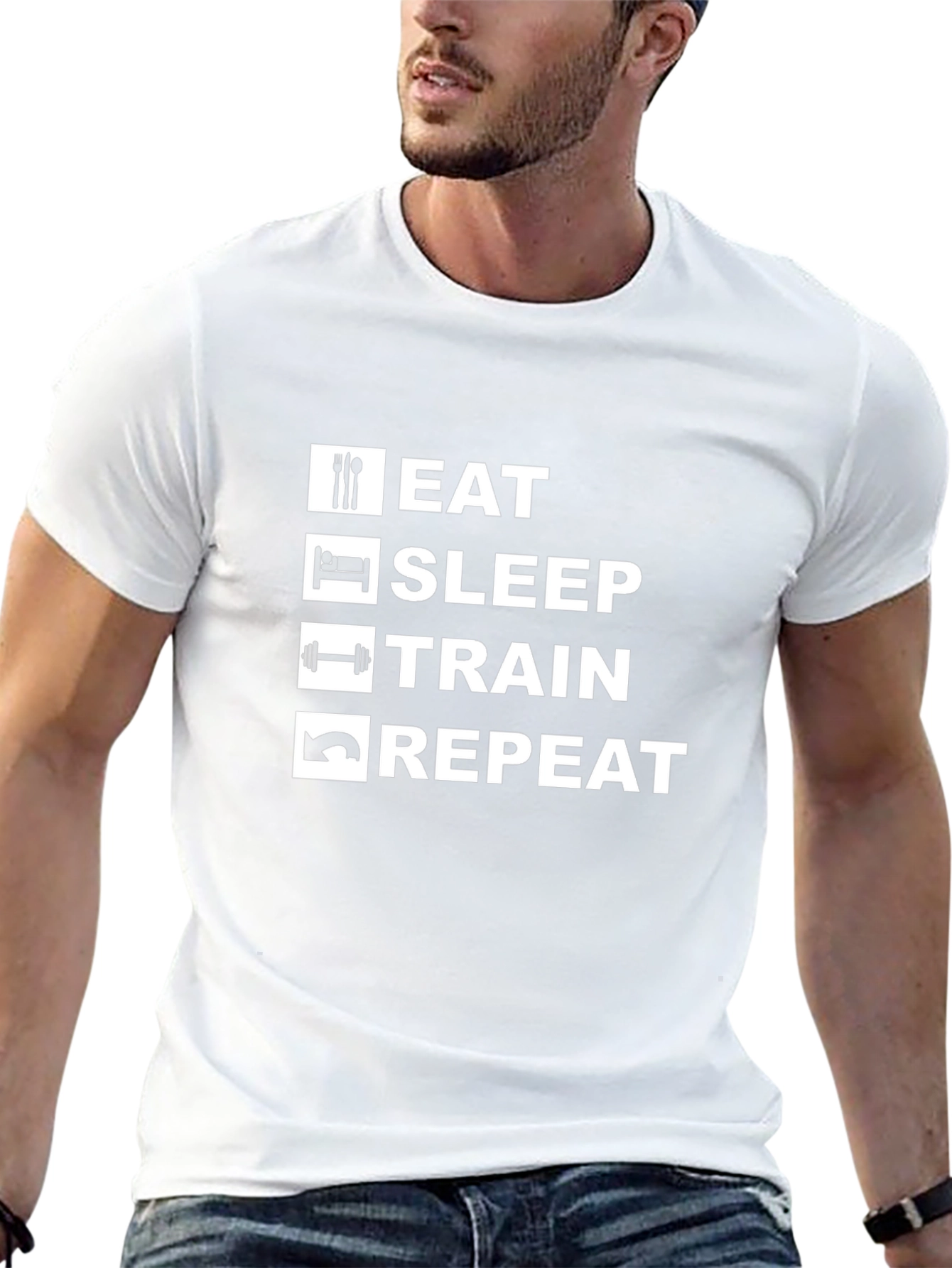 Eat Sleep Train Repeat Graphic Tee