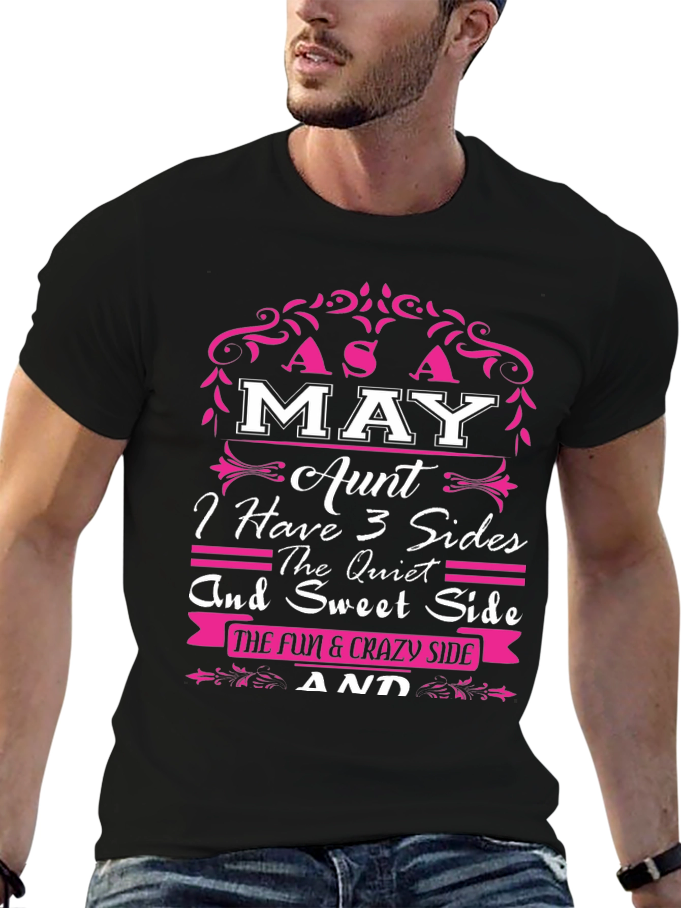 May Aunt Three Sides Graphic T-Shirt