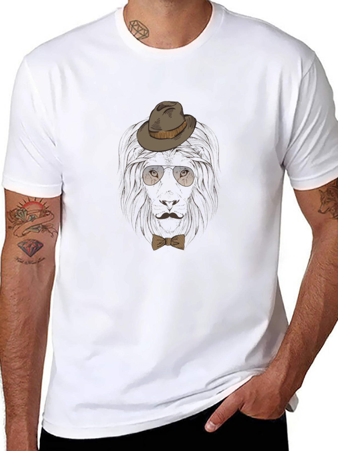 Stylish Lion Graphic Tee - Cool Casual Wear