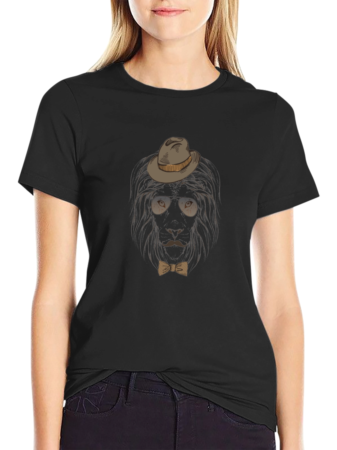 Stylish Lion Graphic Tee - Cool Casual Wear