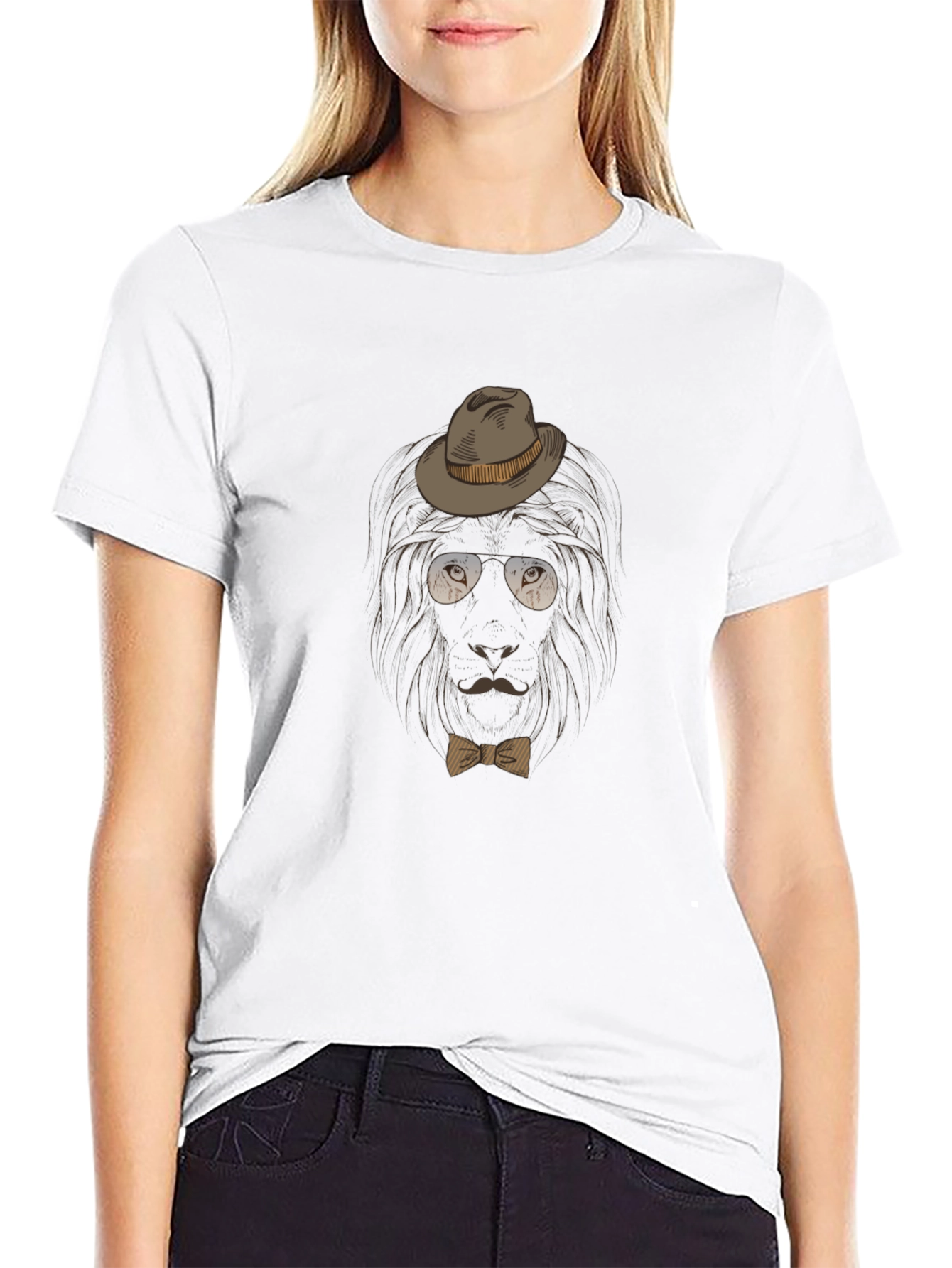 Stylish Lion Graphic Tee - Cool Casual Wear