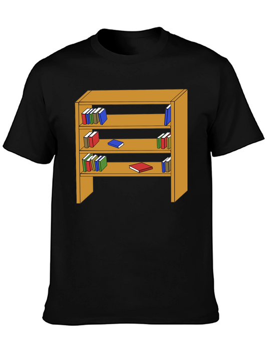 Bookshelf T-Shirt - Novelty Graphic Tee