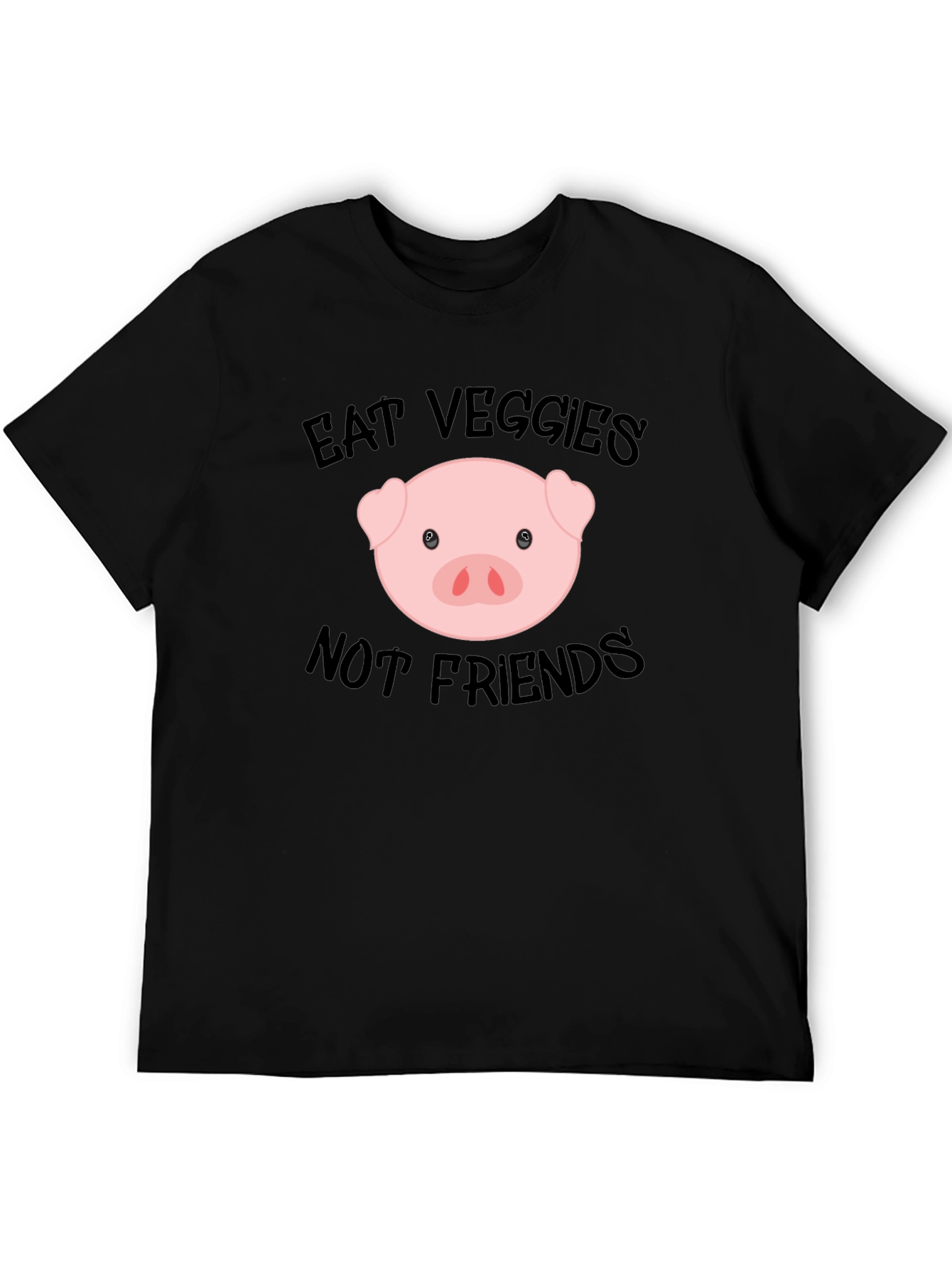Eat Veggies Not Friends T-Shirt - Vegan Pig Tee