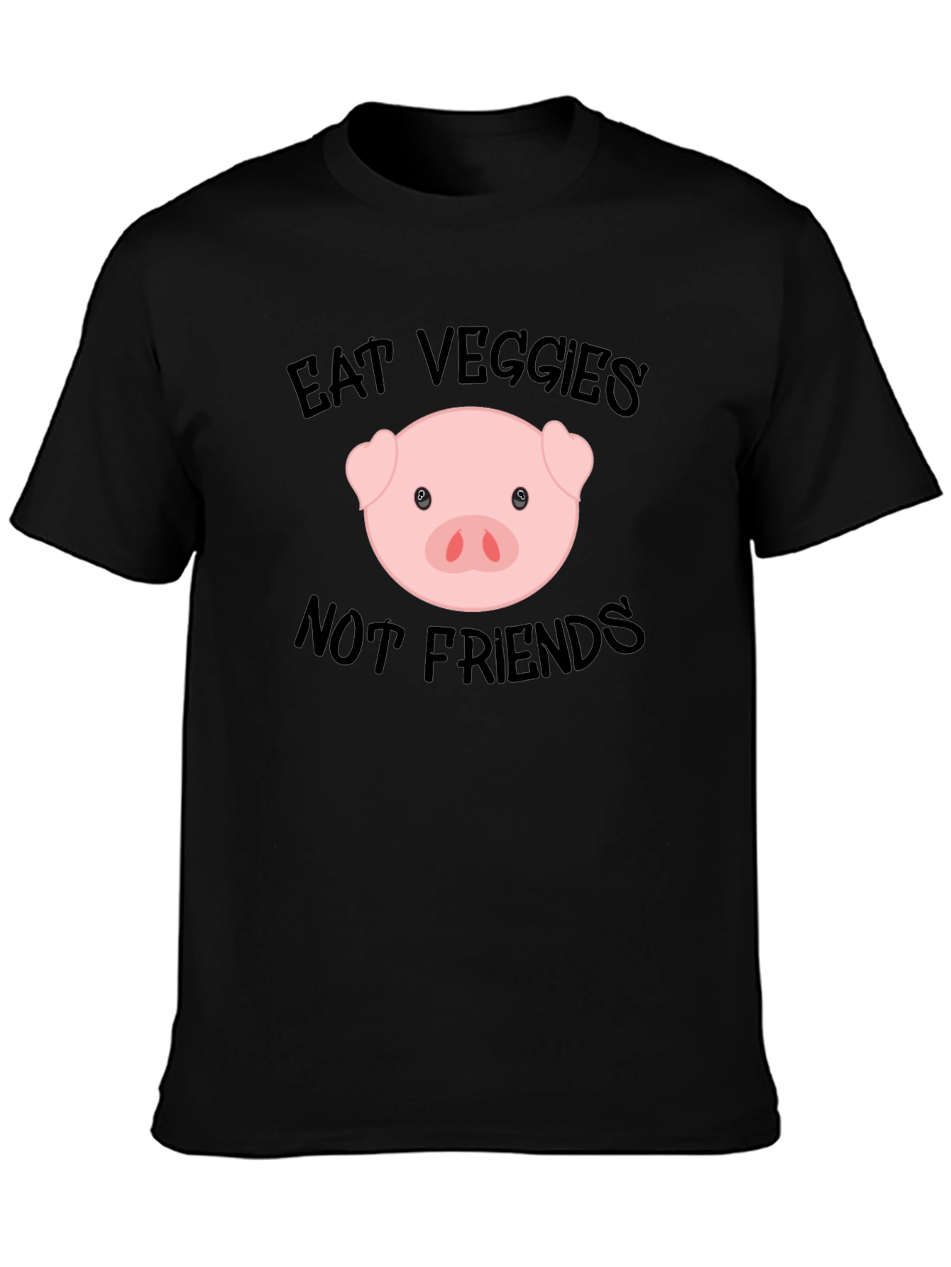 Eat Veggies Not Friends T-Shirt - Vegan Pig Tee