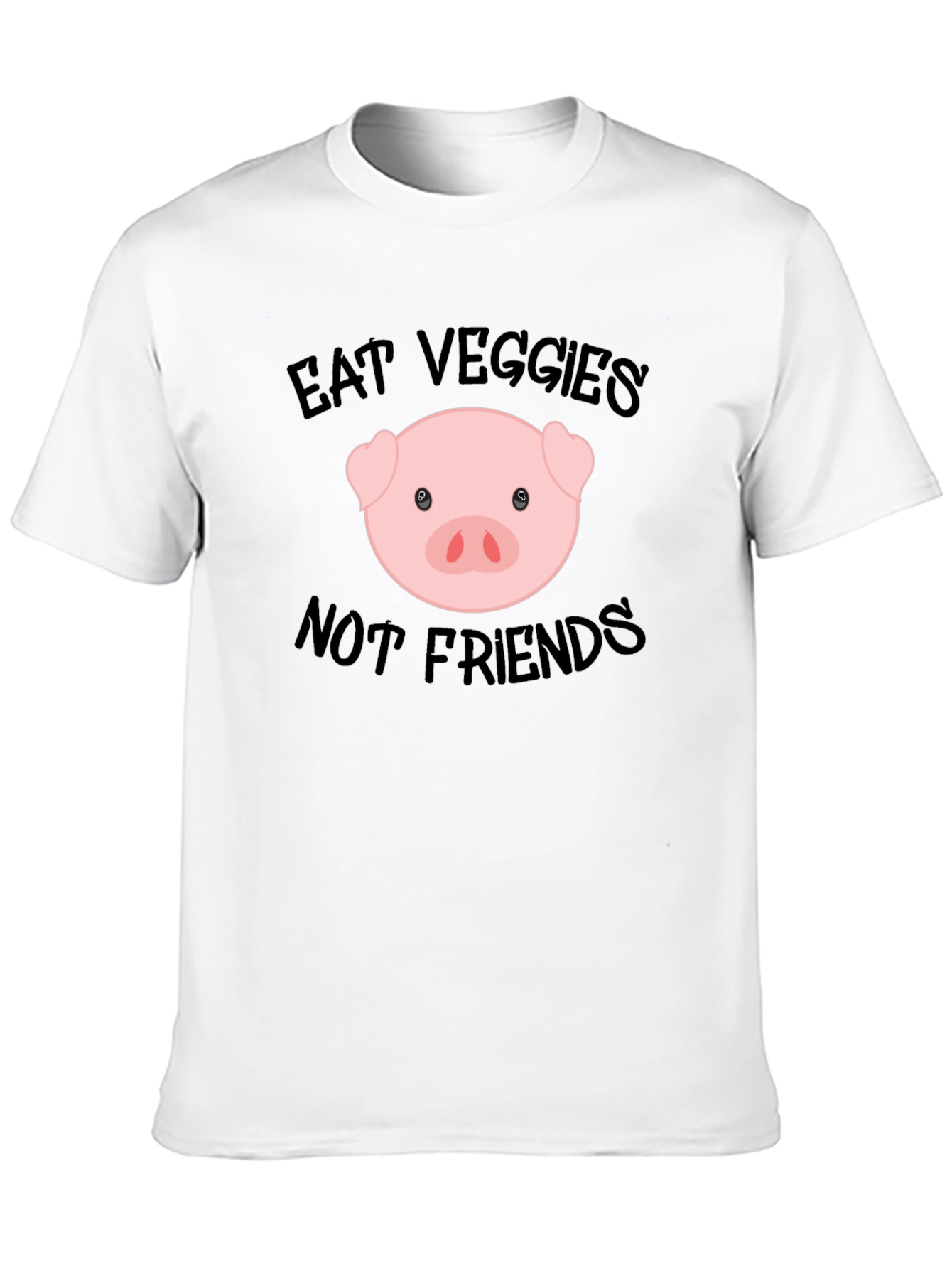 Eat Veggies Not Friends T-Shirt - Vegan Pig Tee