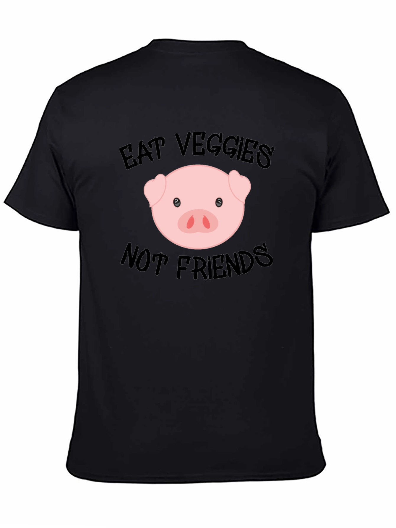 Eat Veggies Not Friends T-Shirt - Vegan Pig Tee