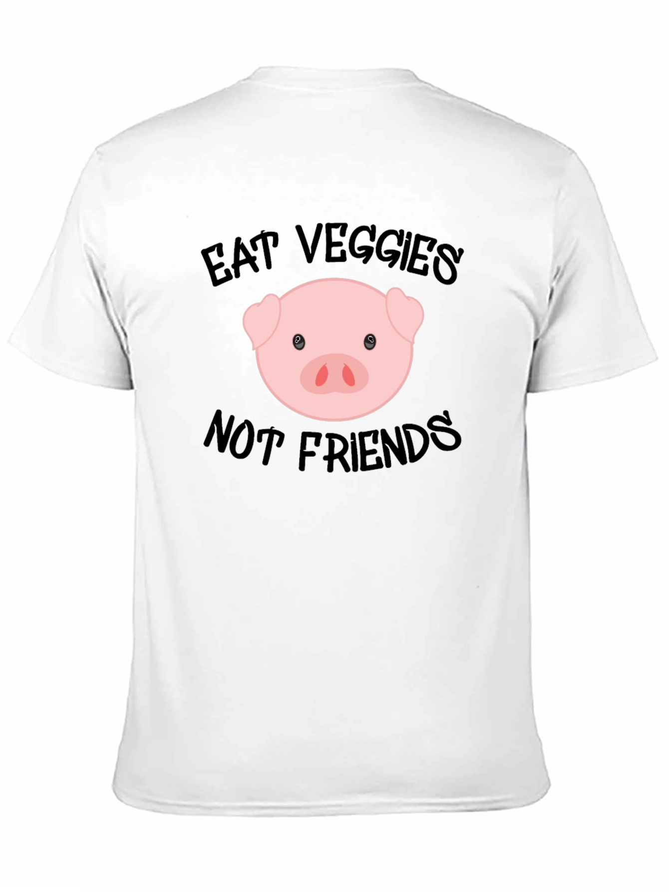 Eat Veggies Not Friends T-Shirt - Vegan Pig Tee