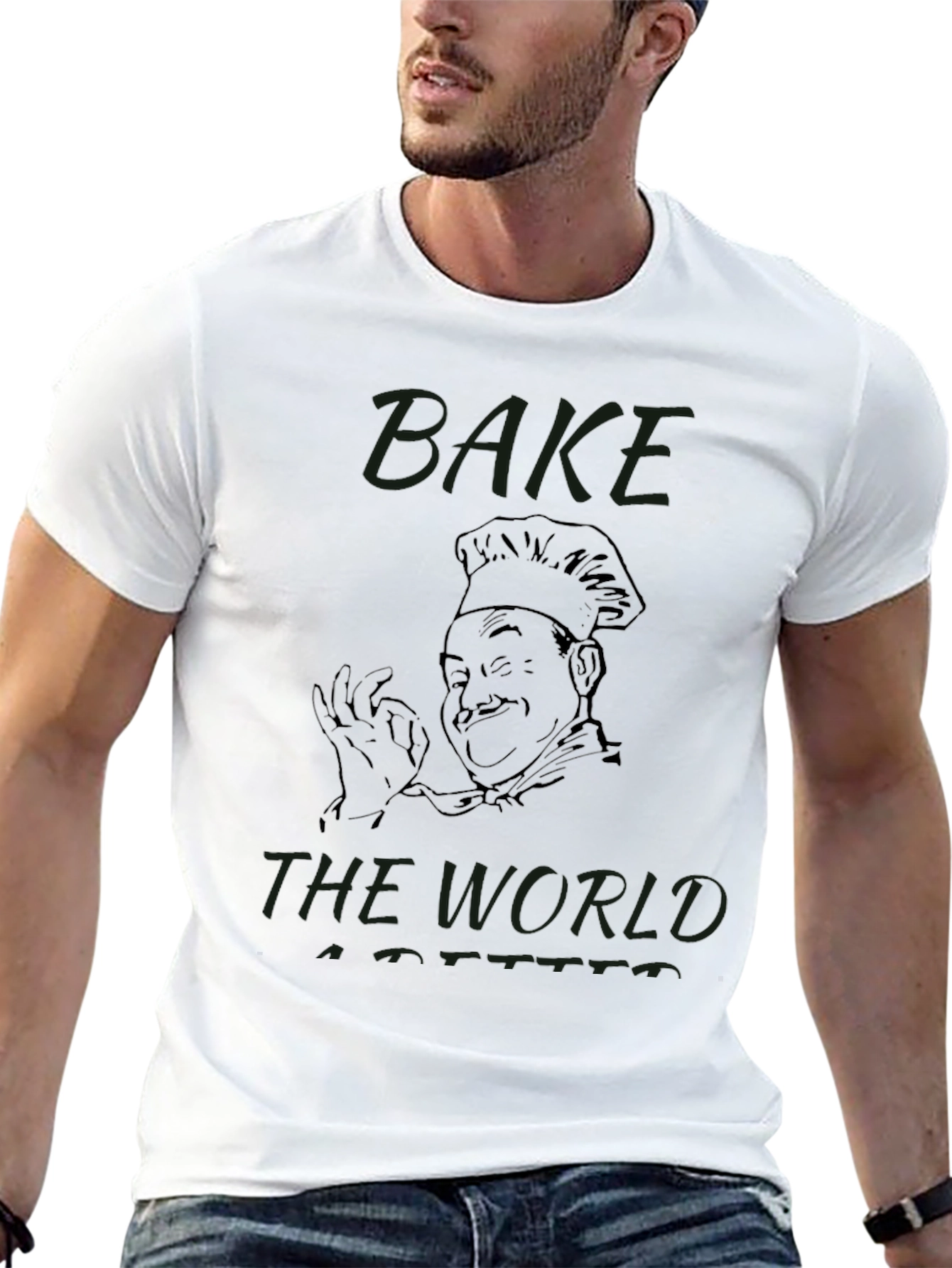 Bake the World Better Black Graphic Tee