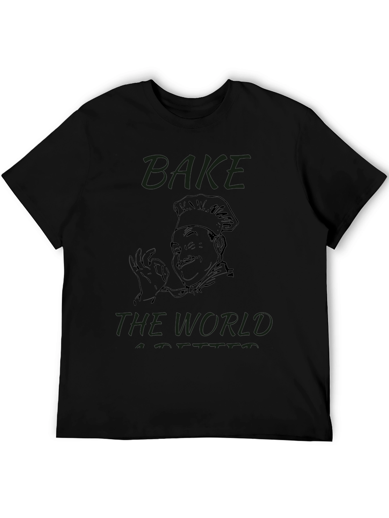 Bake the World Better Black Graphic Tee