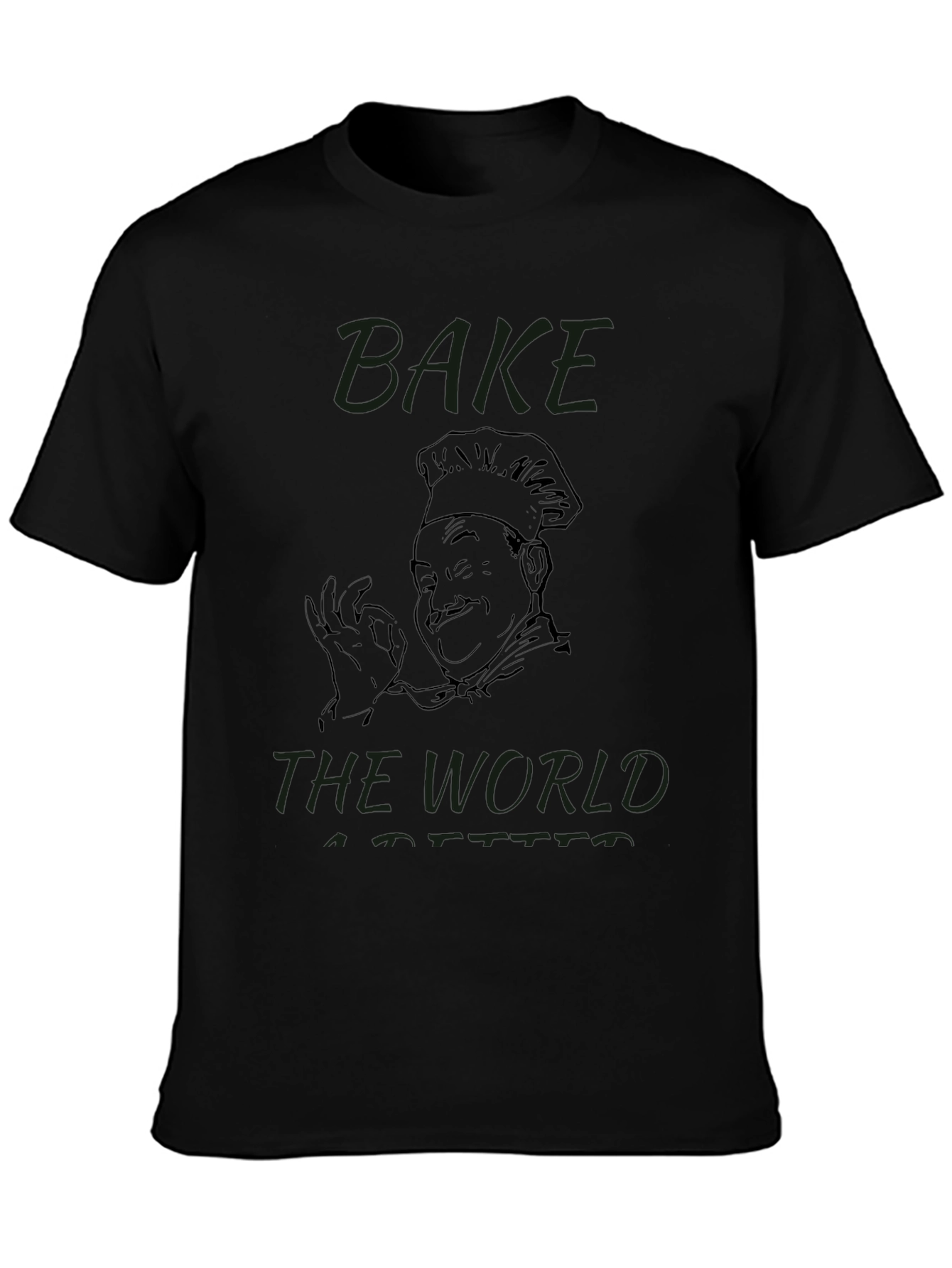 Bake the World Better Black Graphic Tee