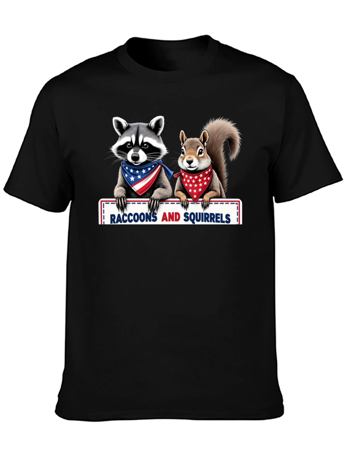 Raccoons and Squirrels Patriotic T-Shirt