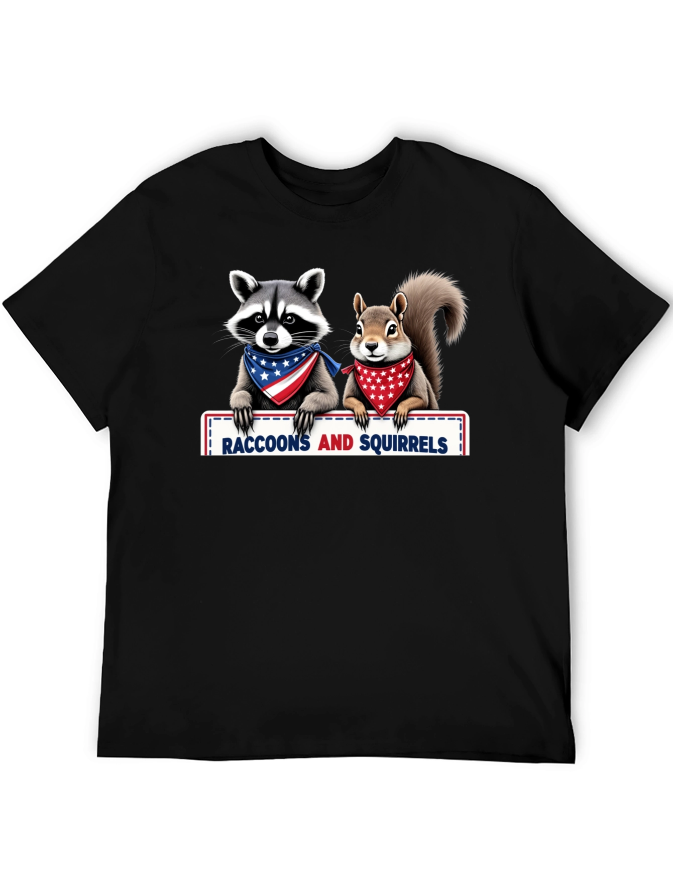 Raccoons and Squirrels Patriotic T-Shirt