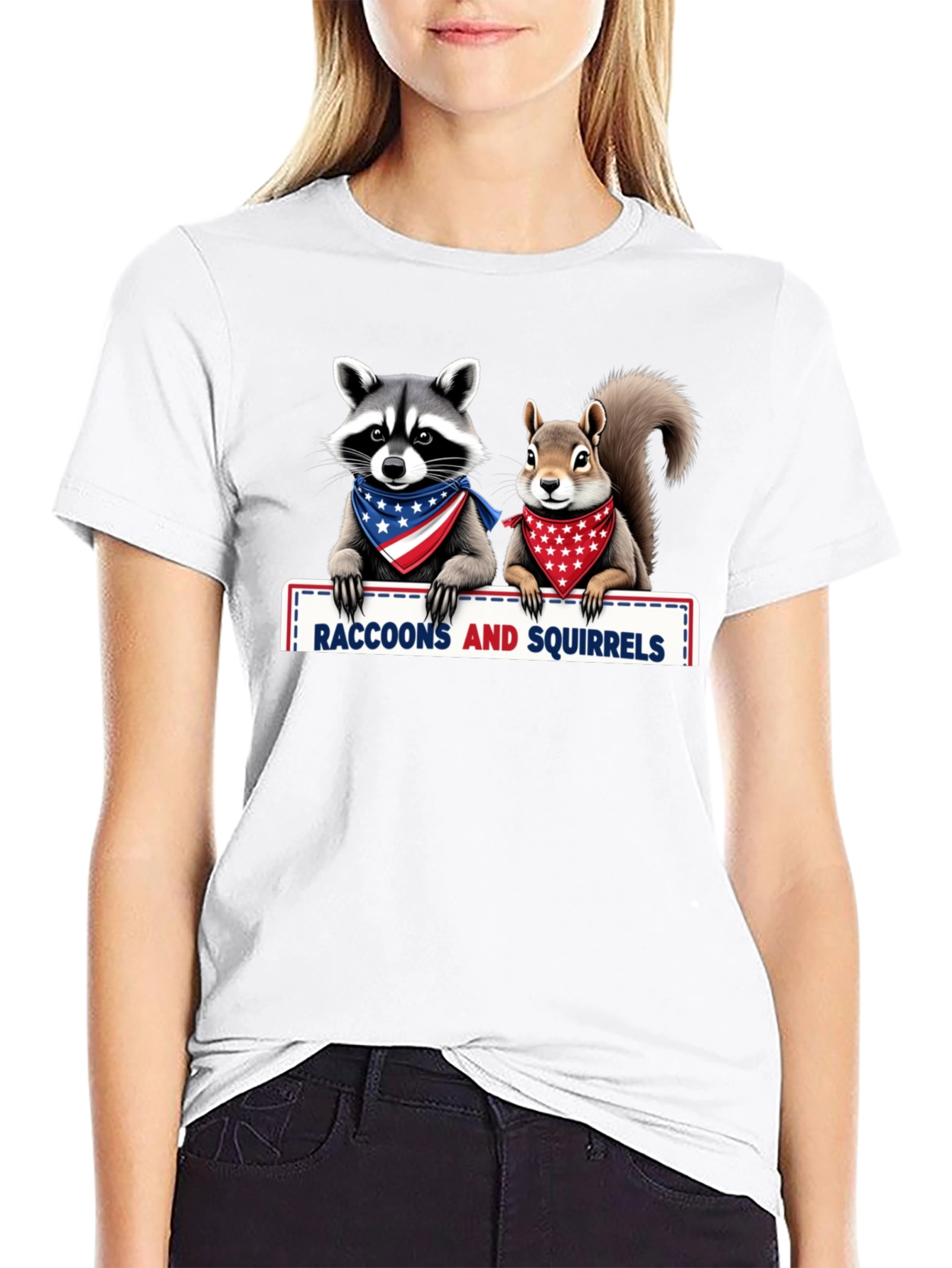 Raccoons and Squirrels Patriotic T-Shirt