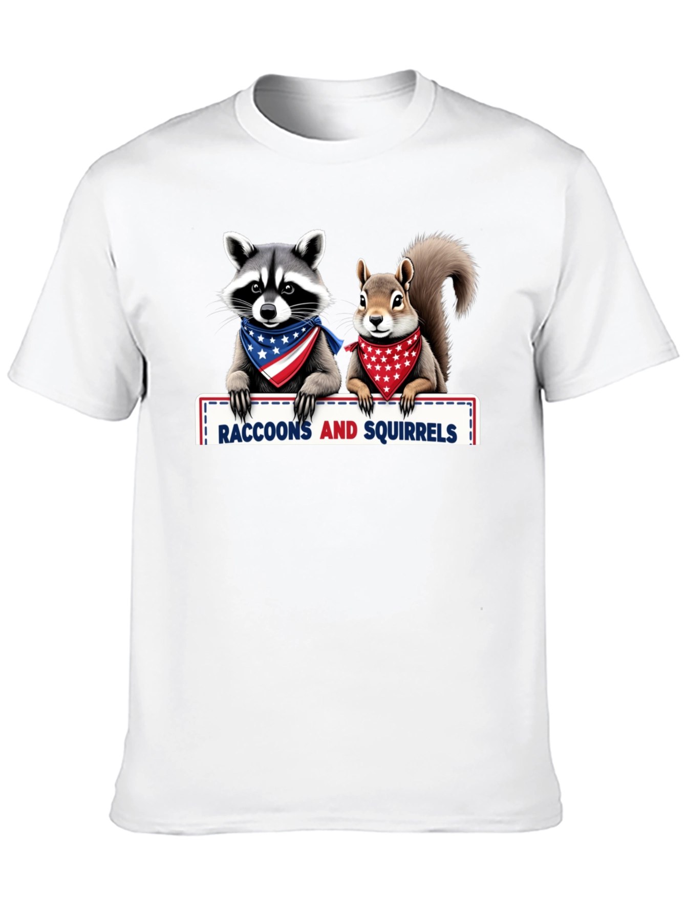 Raccoons and Squirrels Patriotic T-Shirt