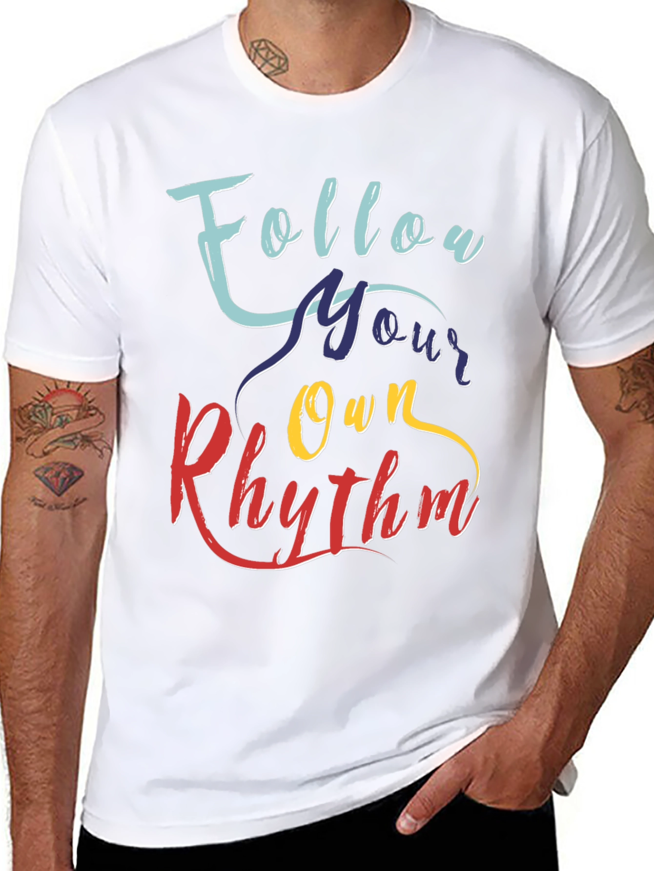 Follow Your Own Rhythm Graphic Tee - Black