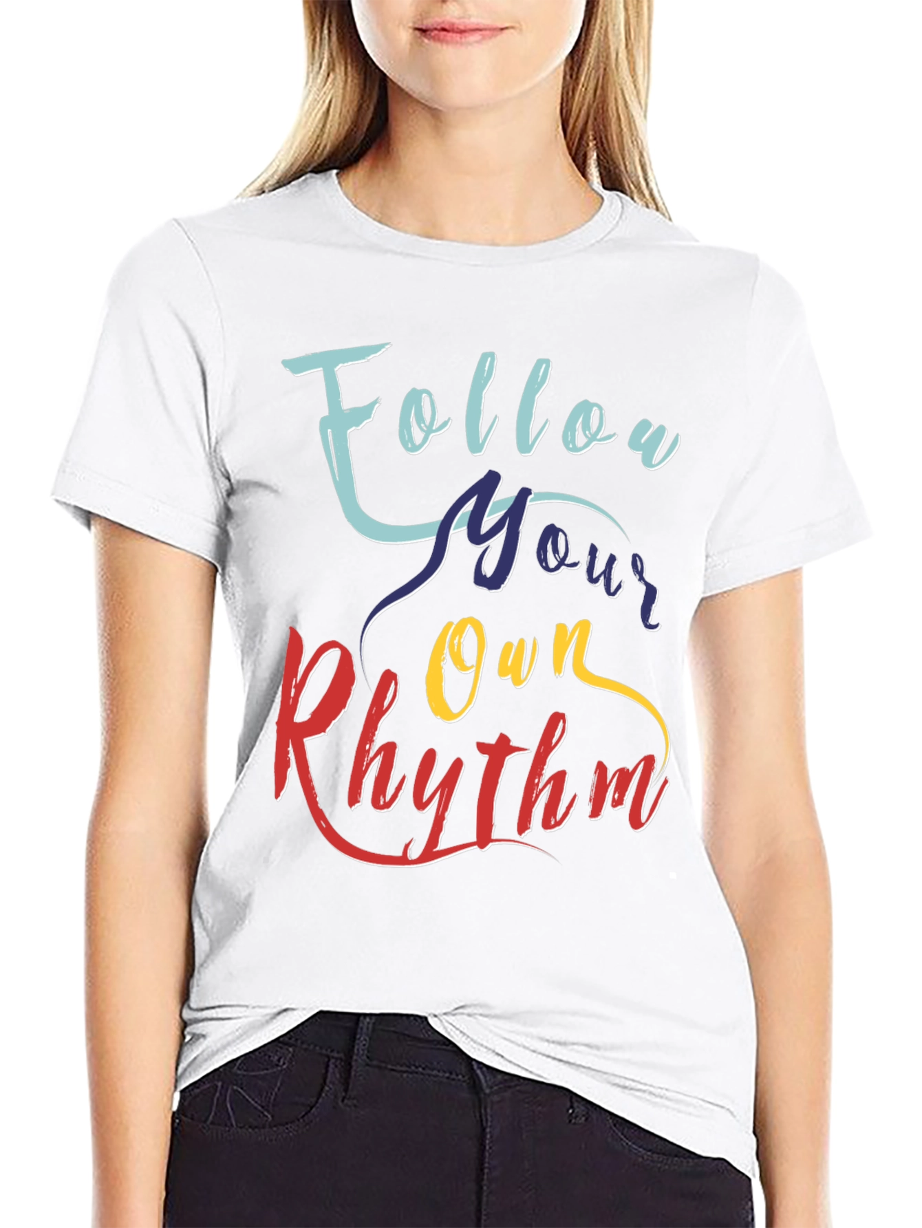 Follow Your Own Rhythm Graphic Tee - Black