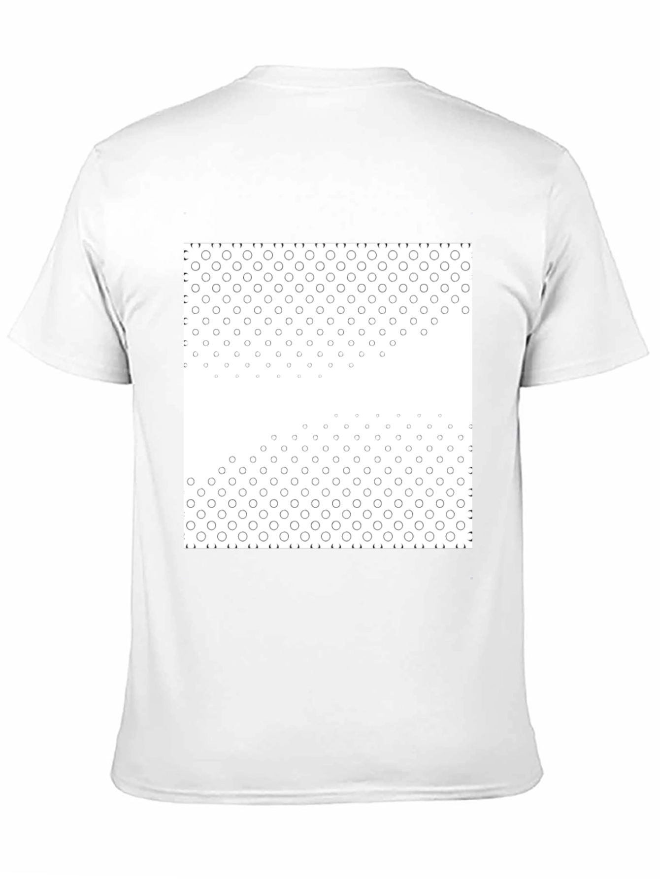 Black Tee with Geometric Circle Pattern