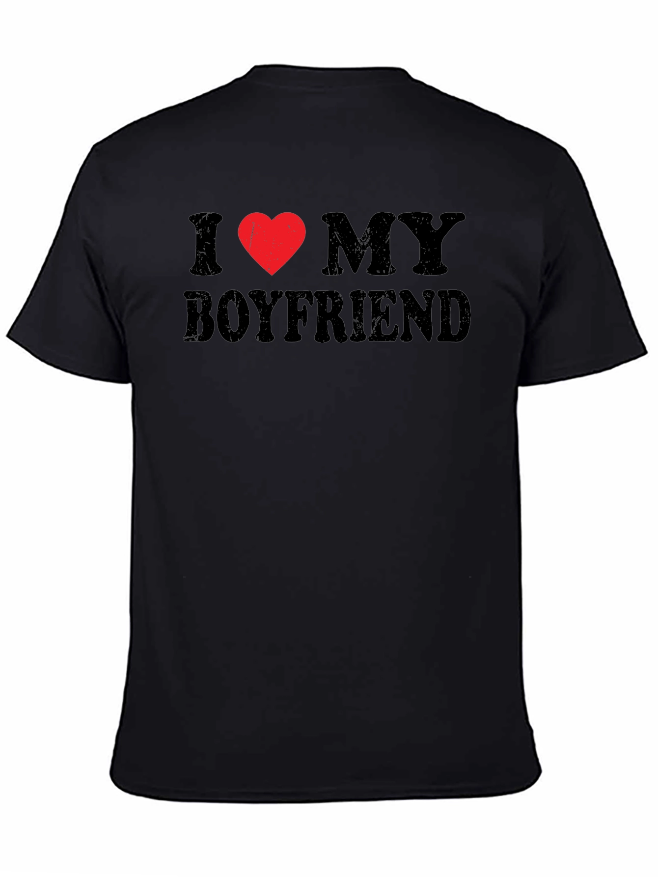 I Heart My Boyfriend Black T-Shirt