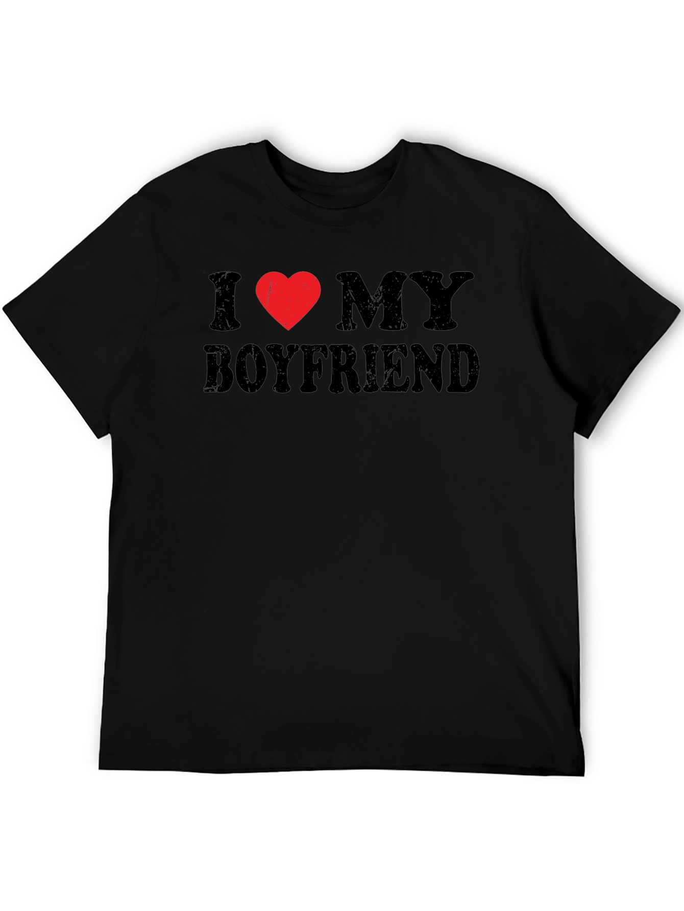 I Heart My Boyfriend Black T-Shirt