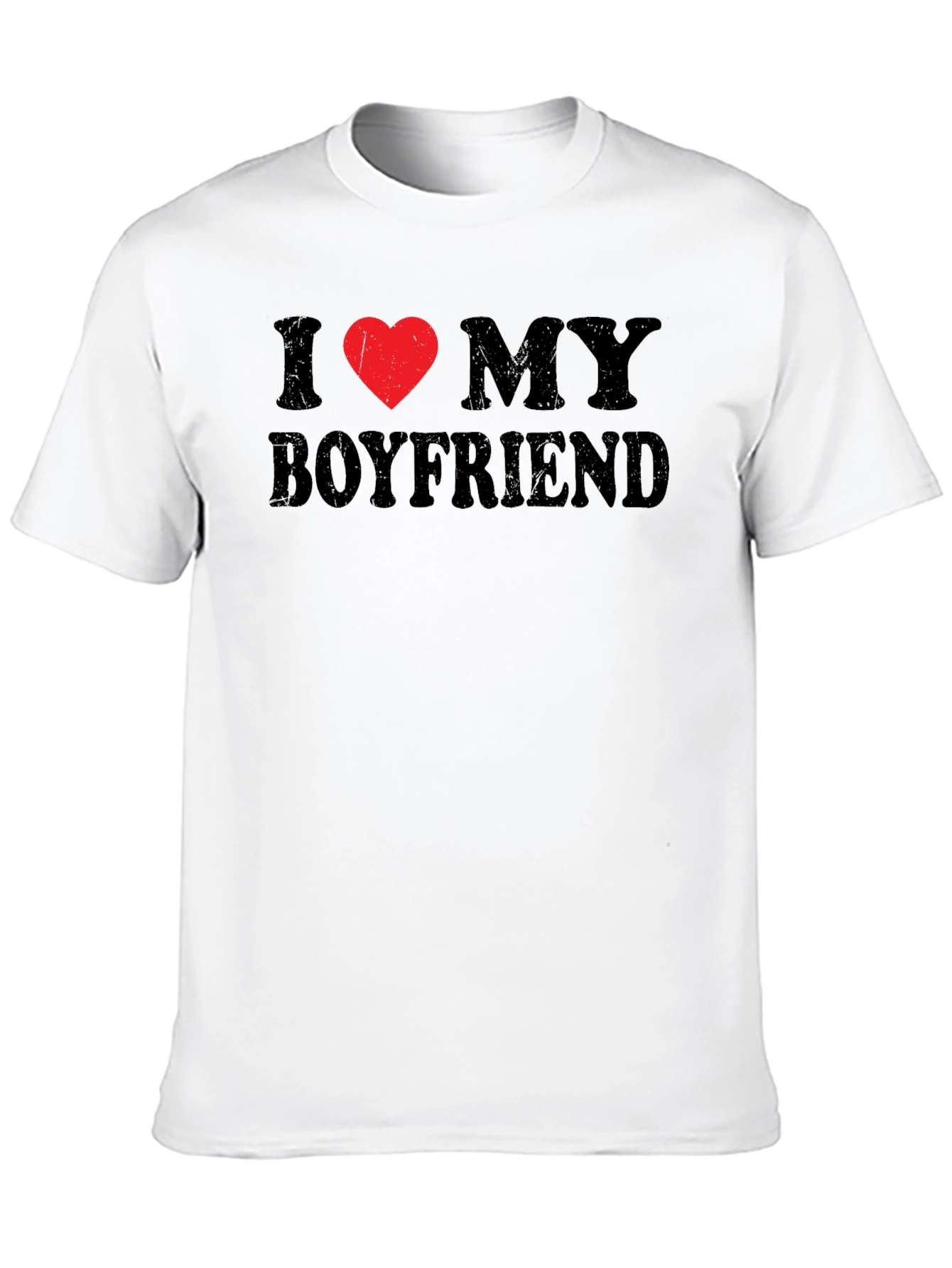 I Heart My Boyfriend Black T-Shirt