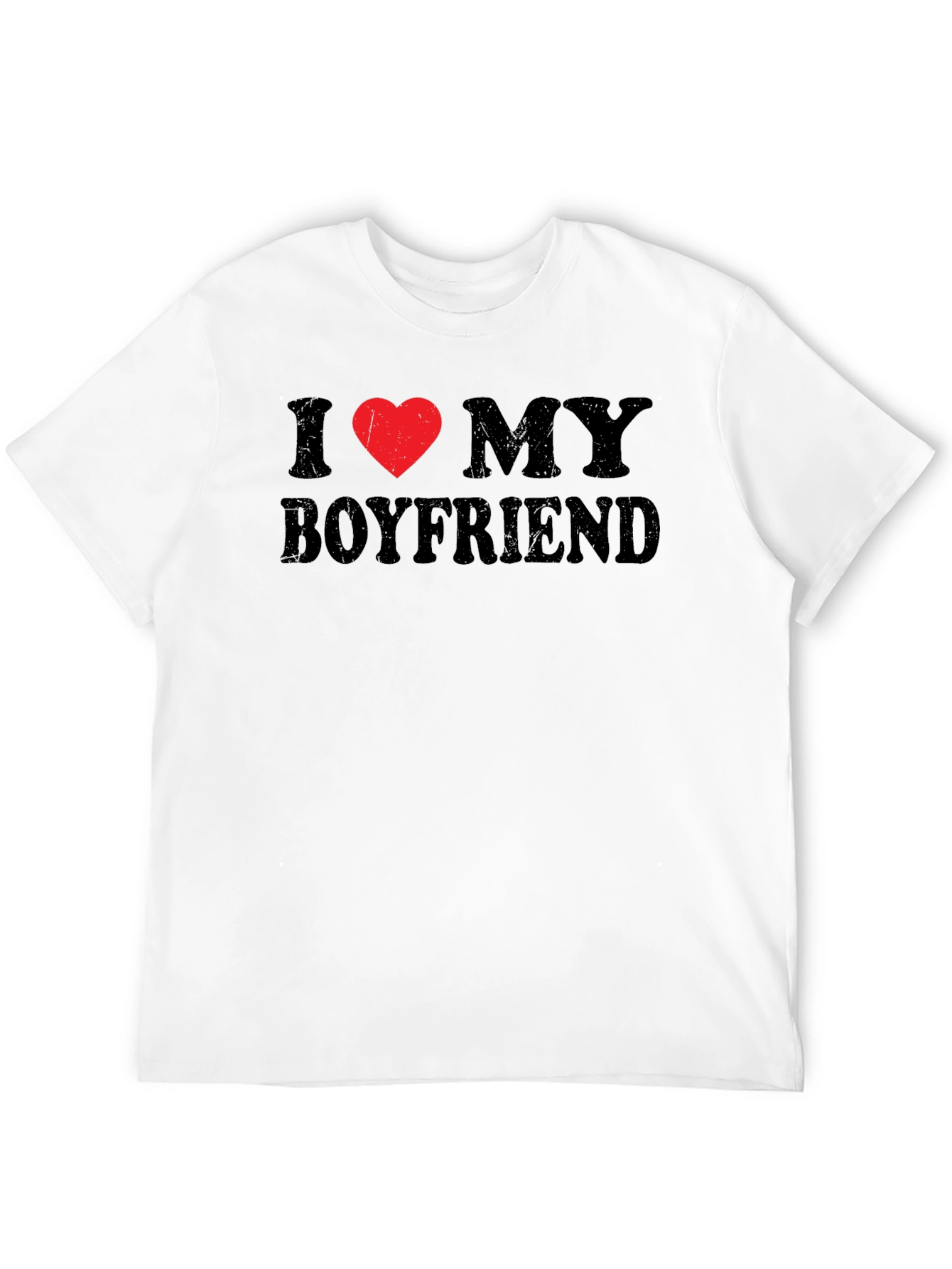 I Heart My Boyfriend Black T-Shirt