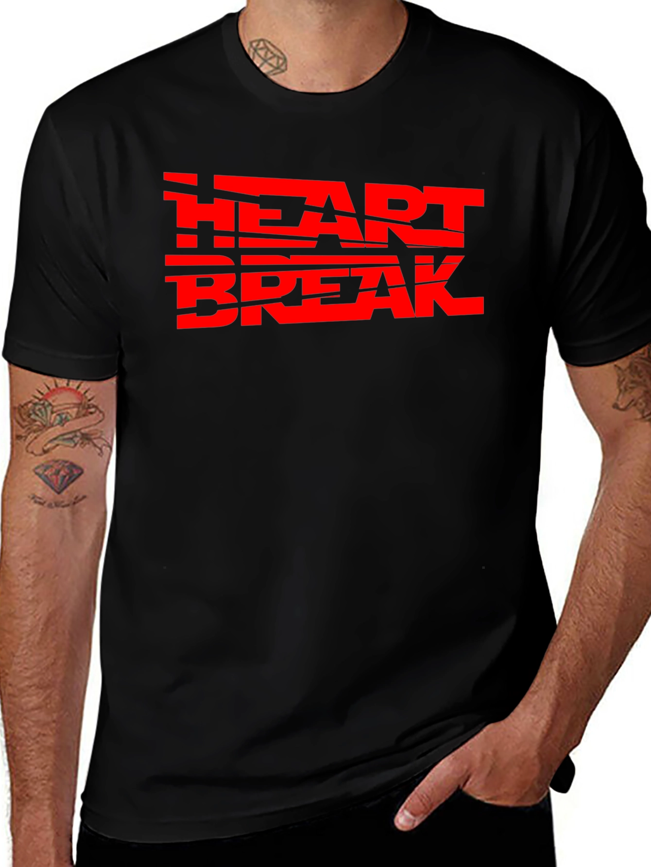 Heartbreak Graphic Tee - Mens Black T-Shirt