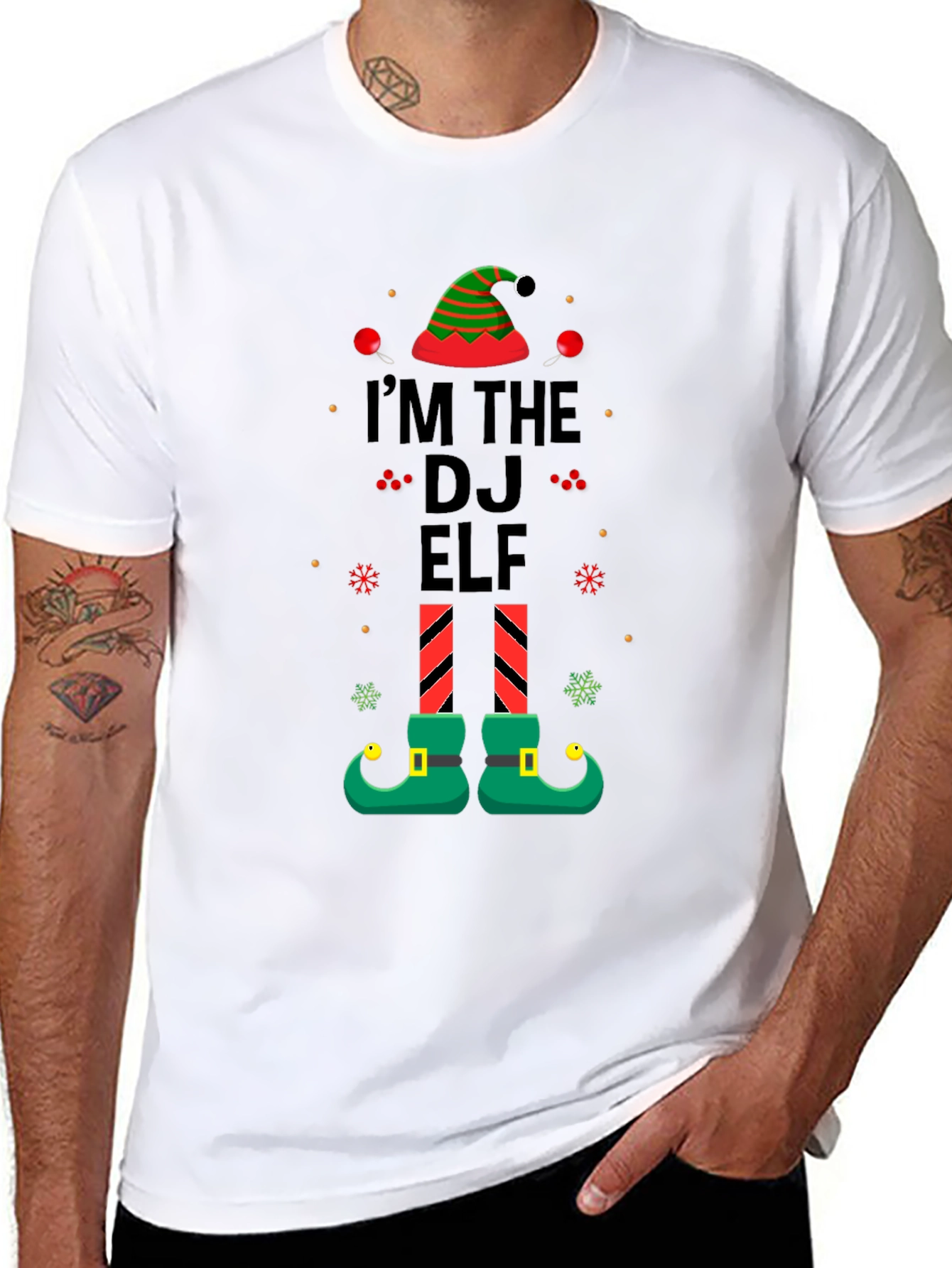 Im the DJ Elf Christmas Graphic T-Shirt