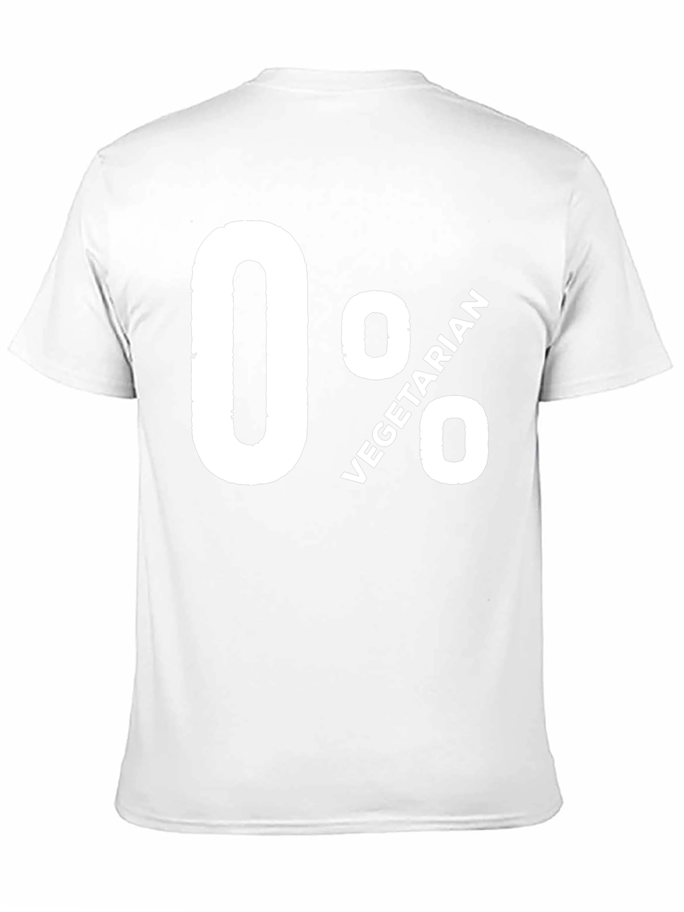 0% Vegetarian Graphic Tee - Black Cotton T-Shirt