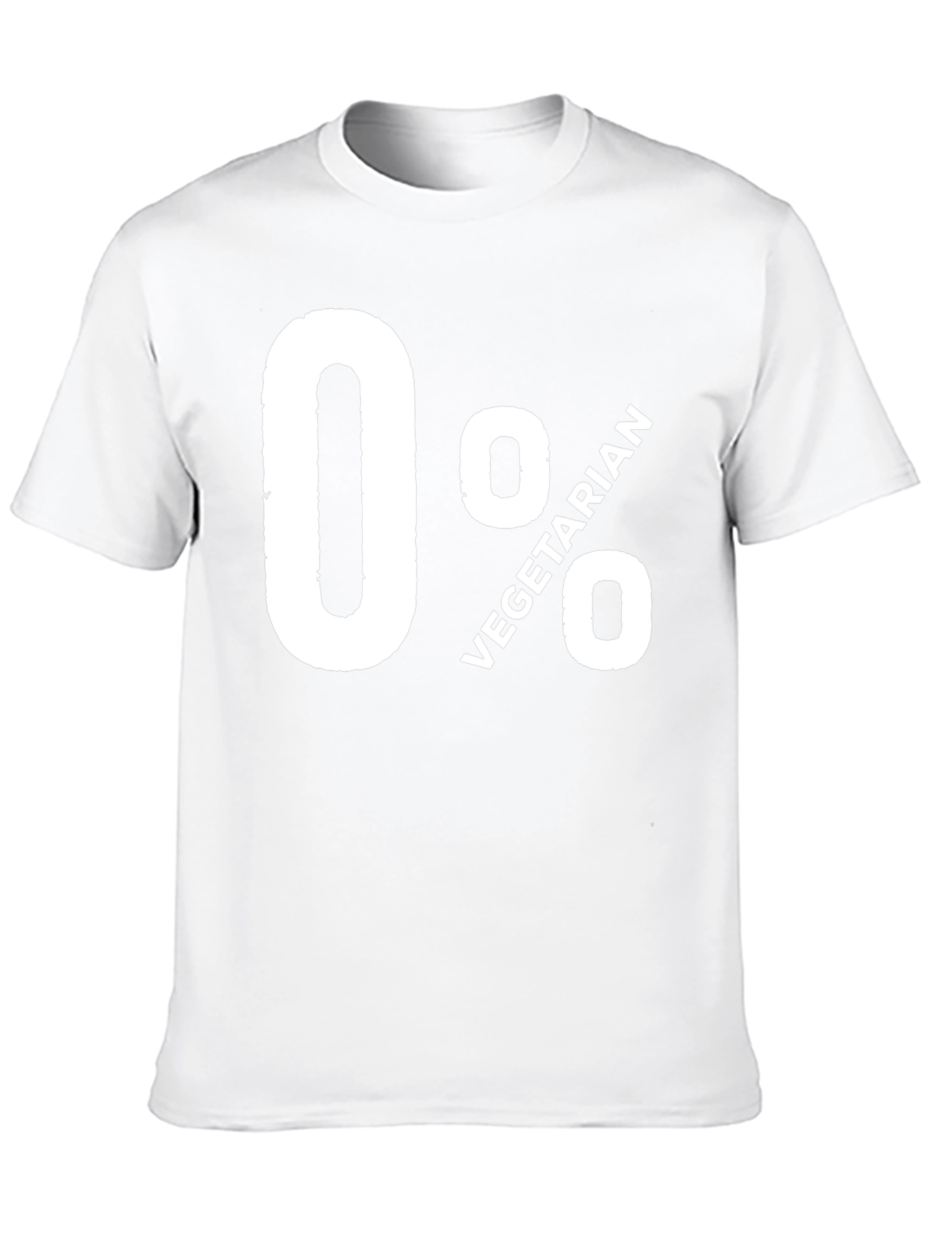 0% Vegetarian Graphic Tee - Black Cotton T-Shirt