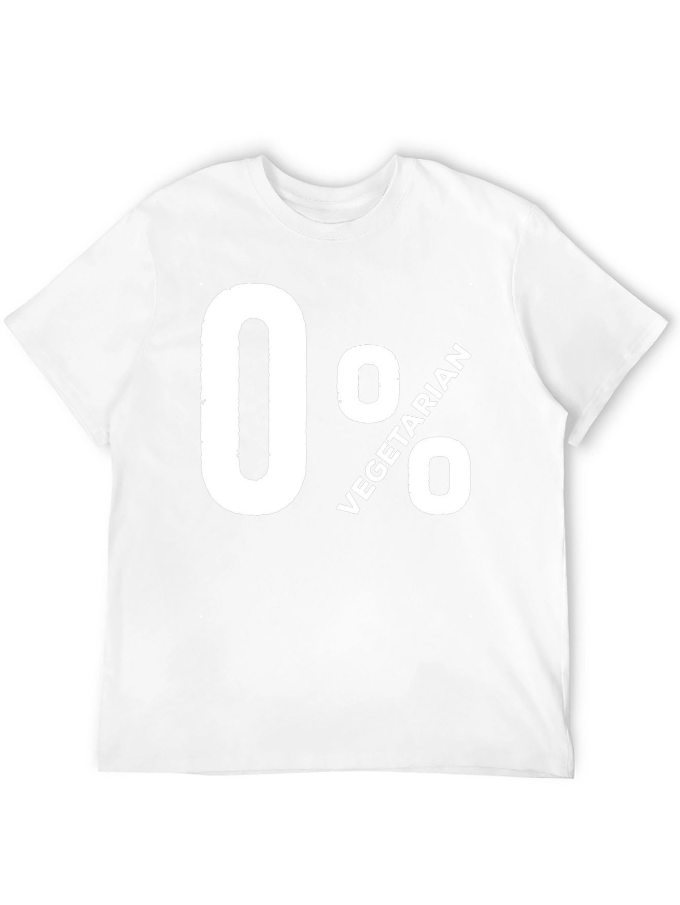 0% Vegetarian Graphic Tee - Black Cotton T-Shirt