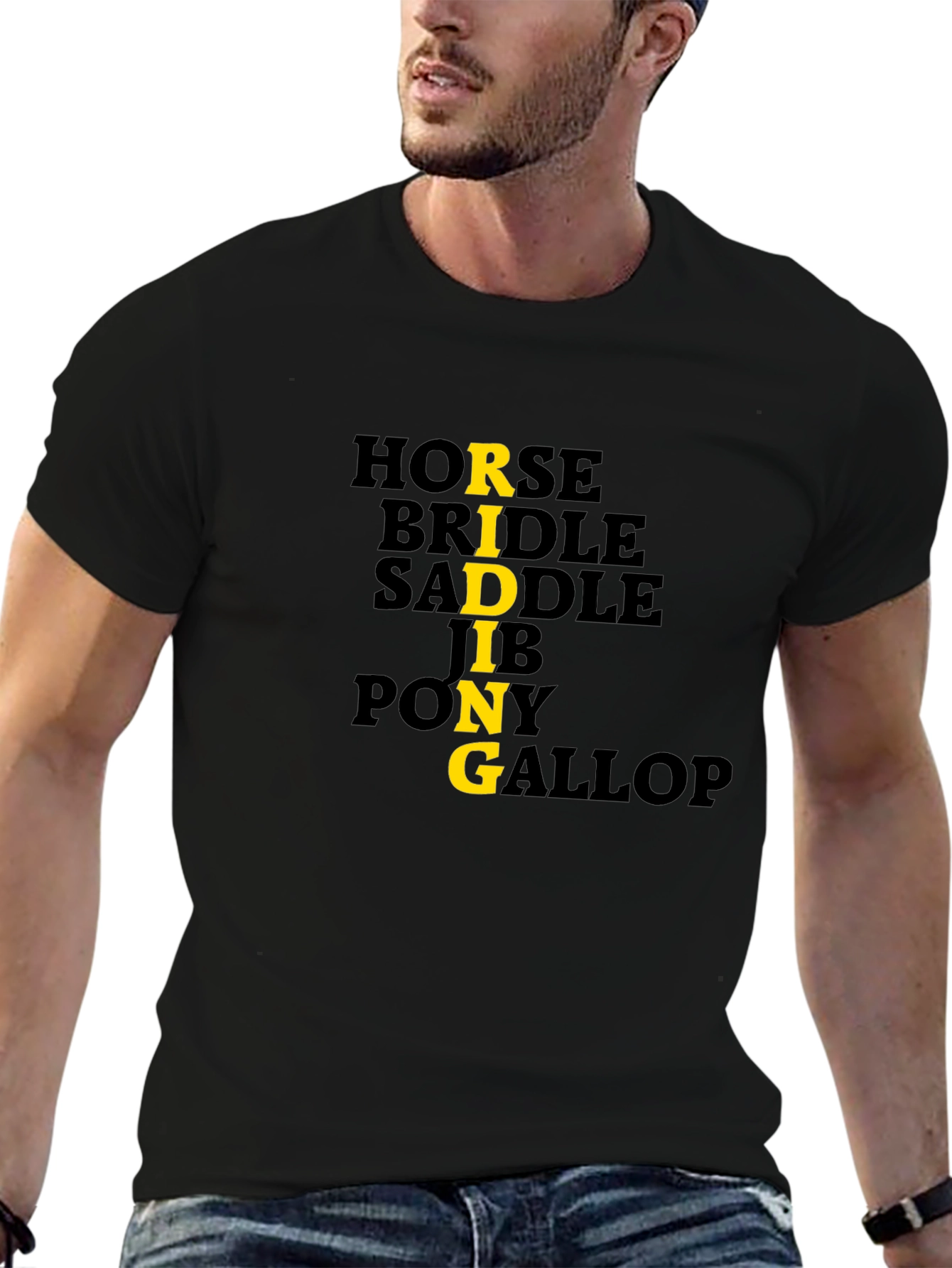 Equestrian Themed Graphic Print Tee