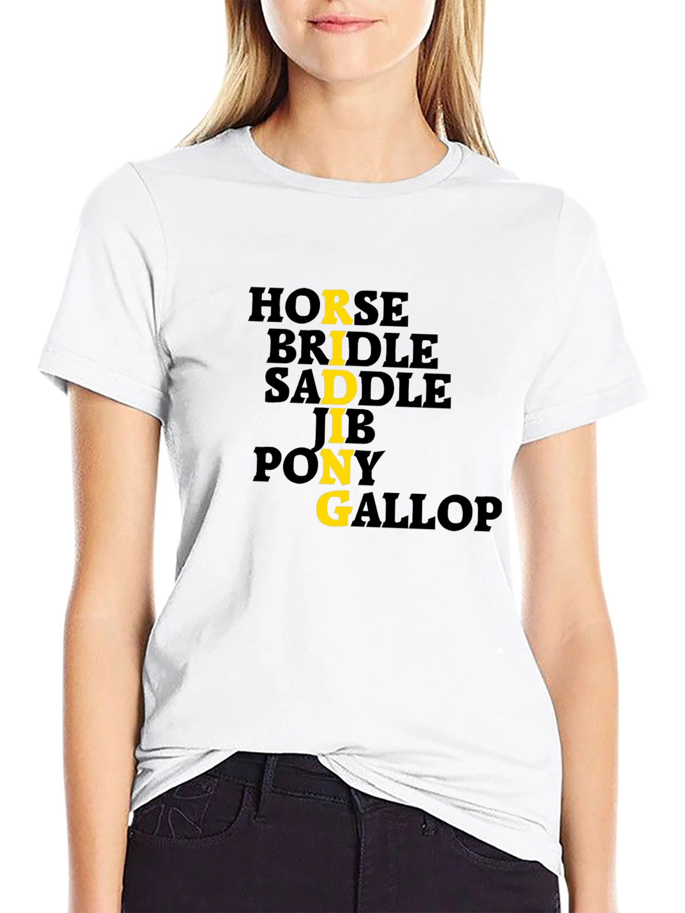 Equestrian Themed Graphic Print Tee