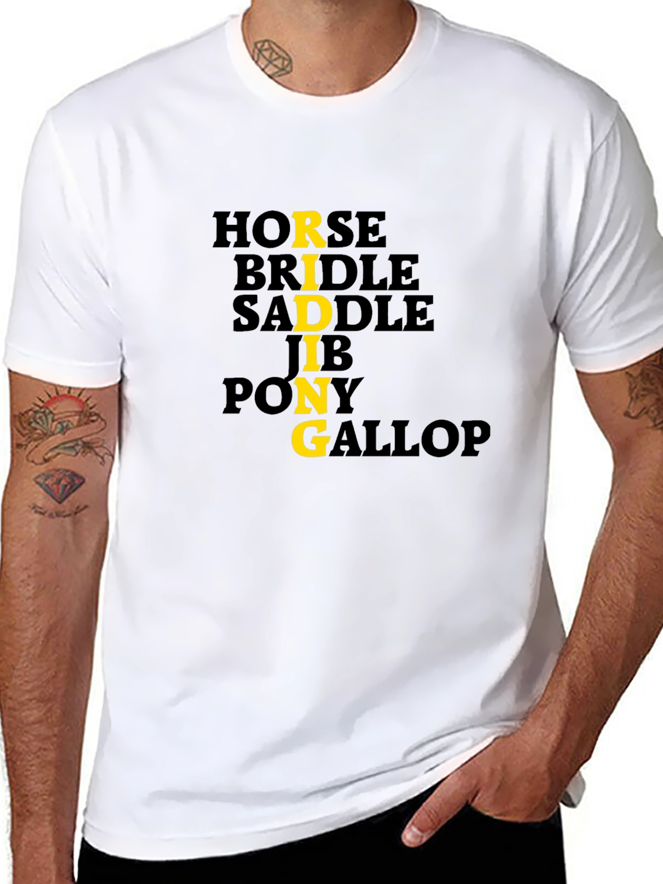 Equestrian Themed Graphic Print Tee
