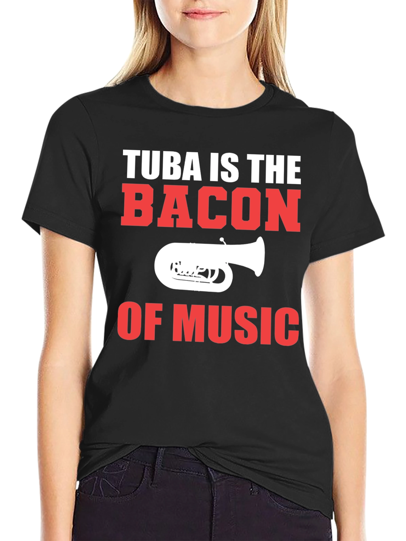 Tuba is the Bacon of Music Graphic T-Shirt