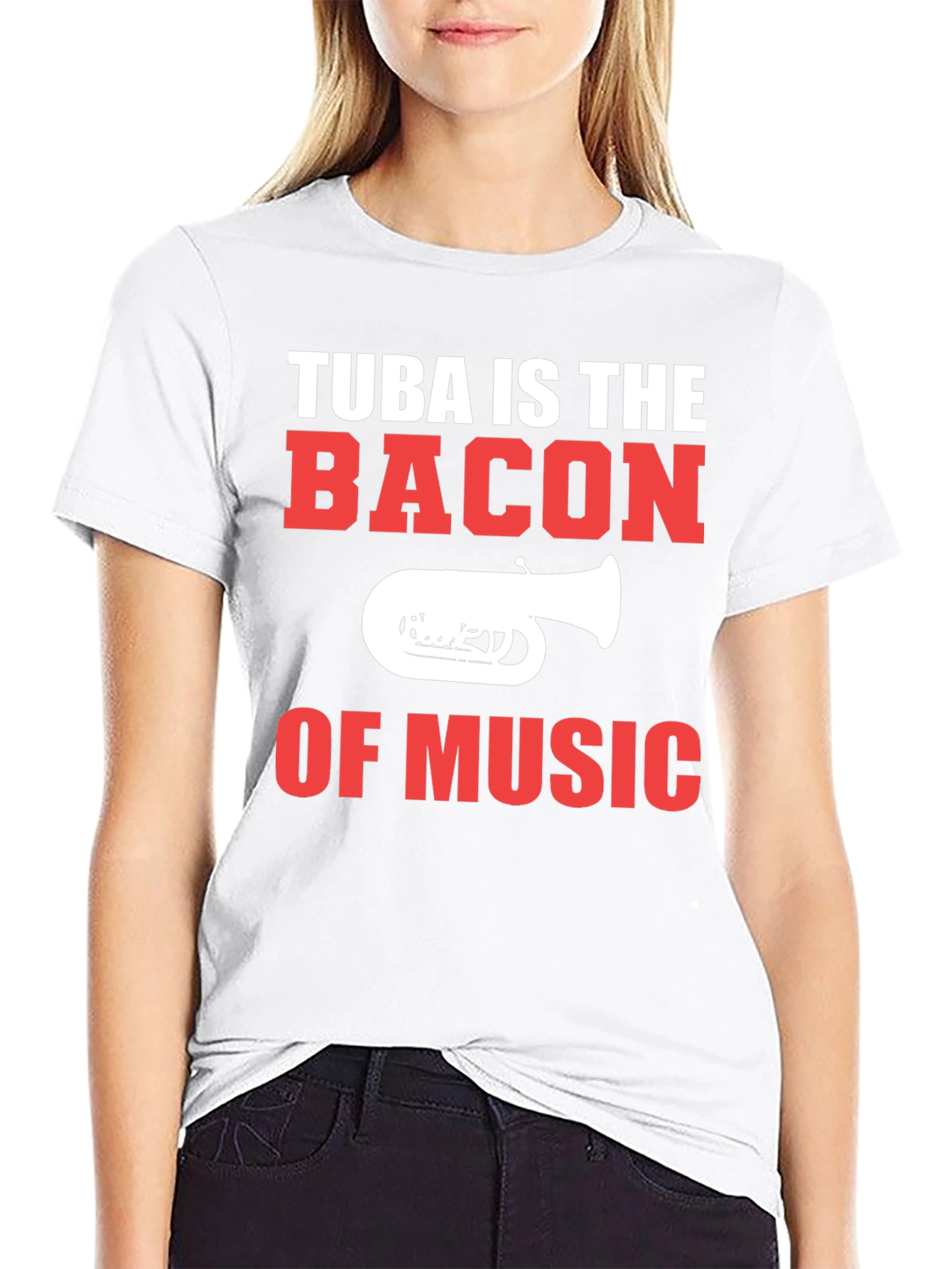 Tuba is the Bacon of Music Graphic T-Shirt